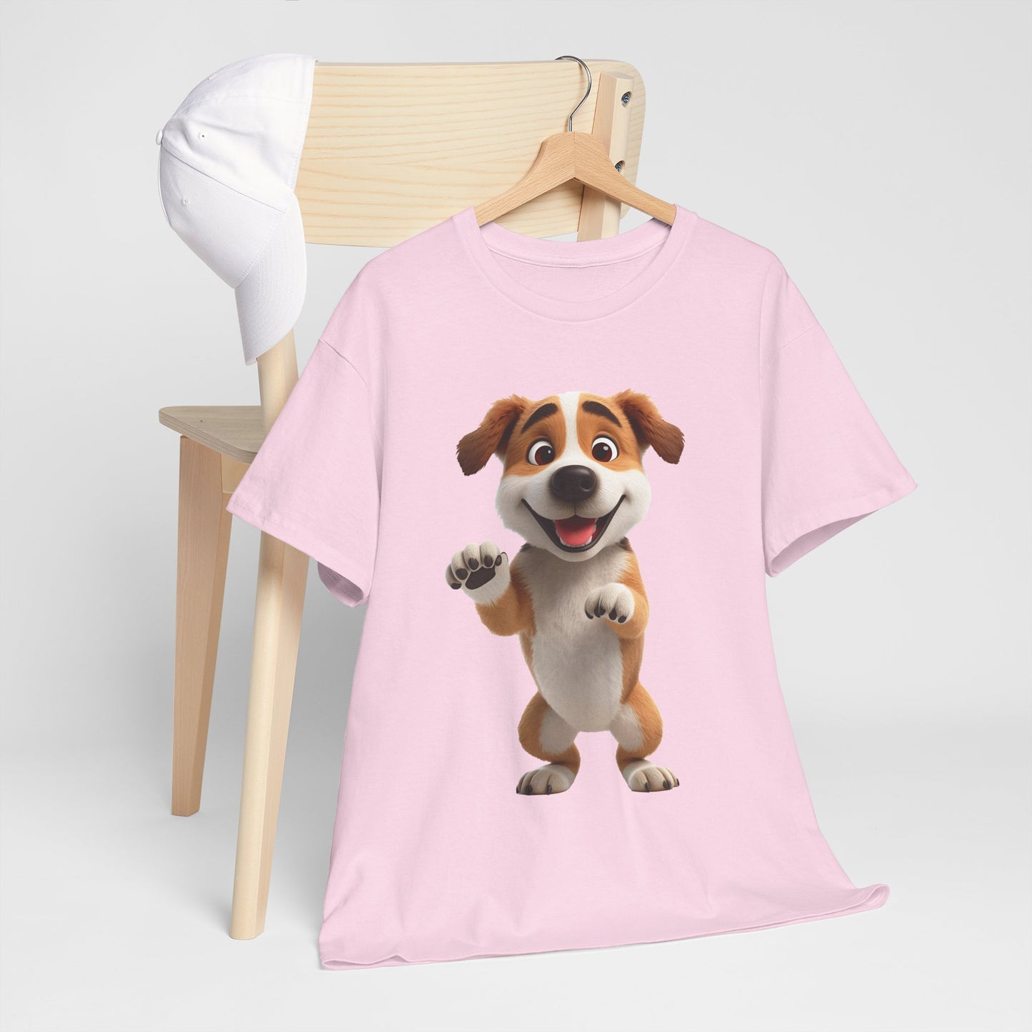 Cute Dog 3D Graphic Tee, Unisex Heavy Cotton T-Shirt, Dog Lover Gift, Fun Casual Wear
