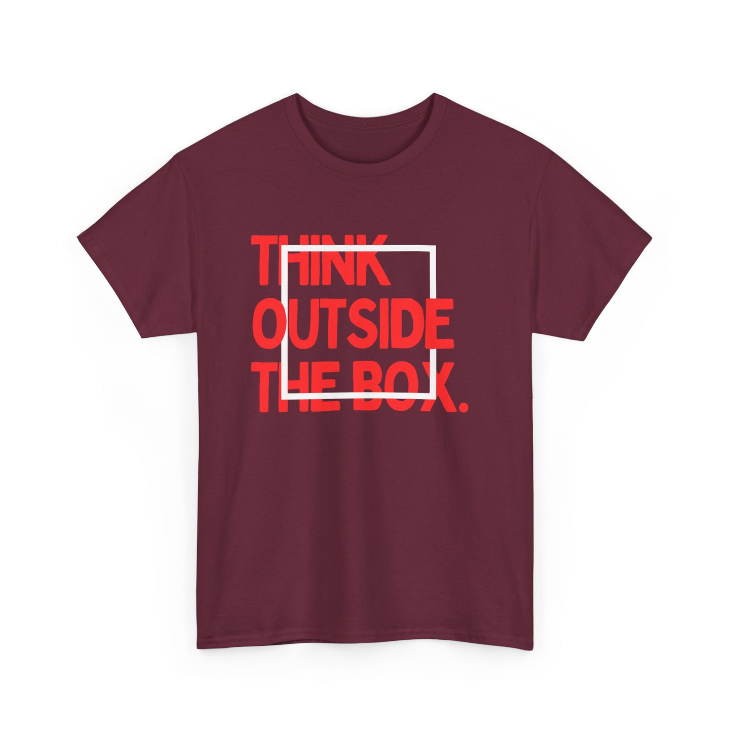 Creative Thinking Unisex Cotton Tee - Thin Out of Box, Inspirational Shirt, Motivational Gifts, Trendy Top for All Occasions, Perfect for Dreamers