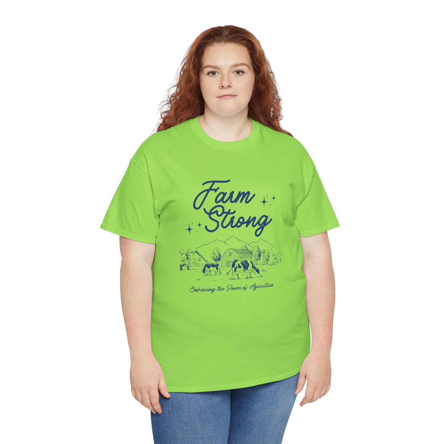Farm Strong Unisex Cotton Tee - Embracing the Power of Agriculture, Motivational Shirt, Inspirational Tee