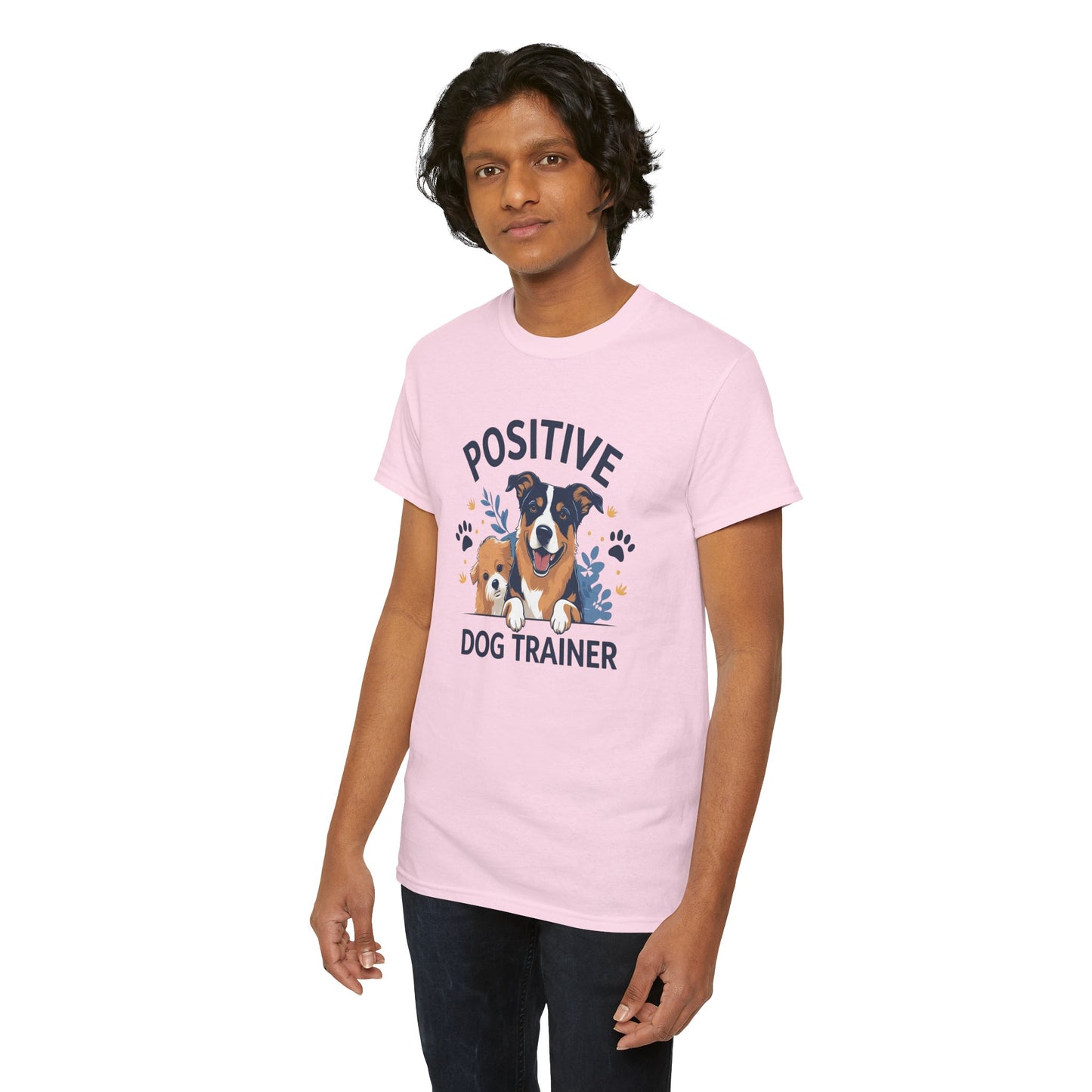Positive Dog Trainer Tee, Dog Lover Gift, Unisex Cotton T-Shirt, Pet Training Apparel, Animal Care, Casual Dog Shirt