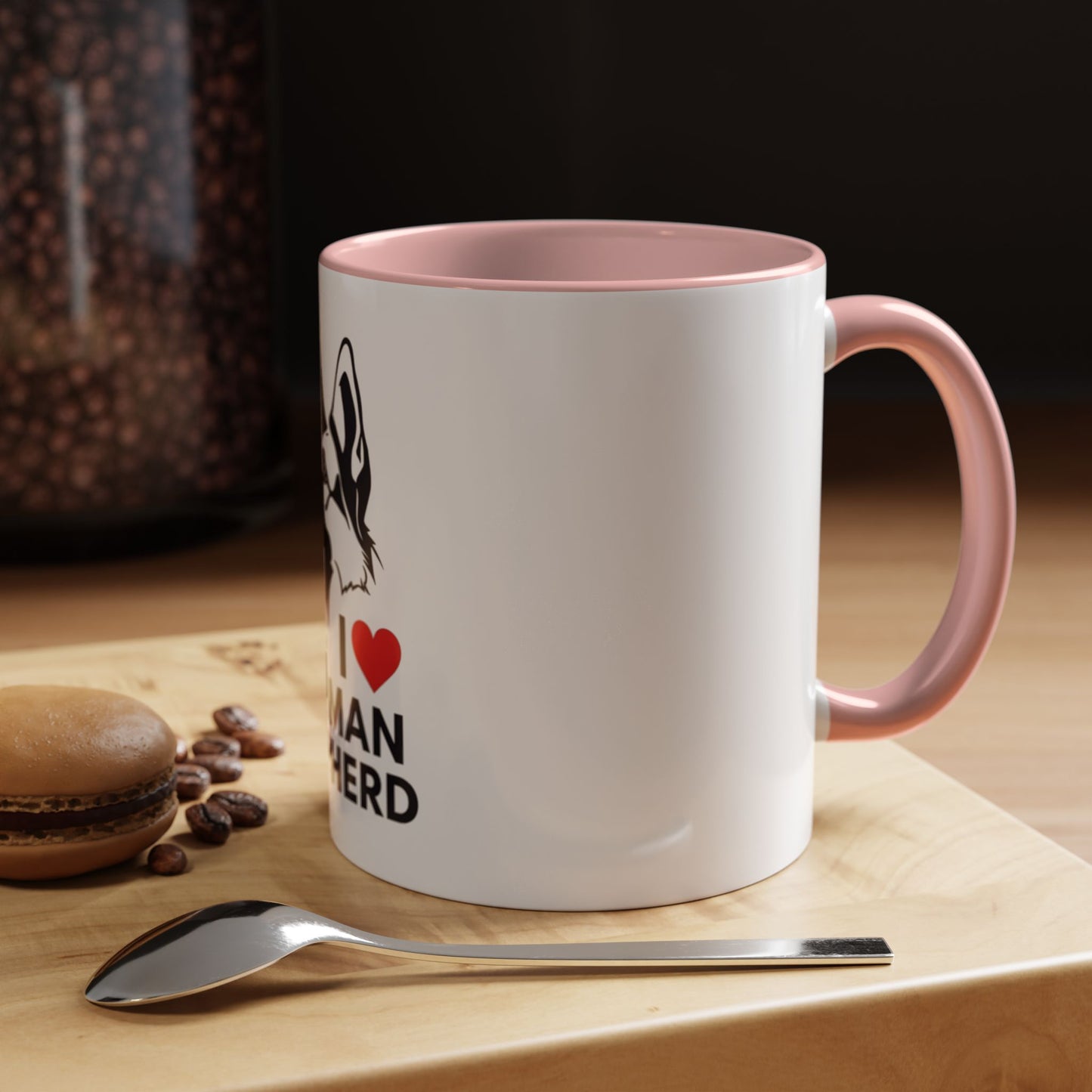 I Love German Shepherd Accent Coffee Mug - Perfect Gift for Dog Lovers, Pet Enthusiasts, Birthday, Home Decor