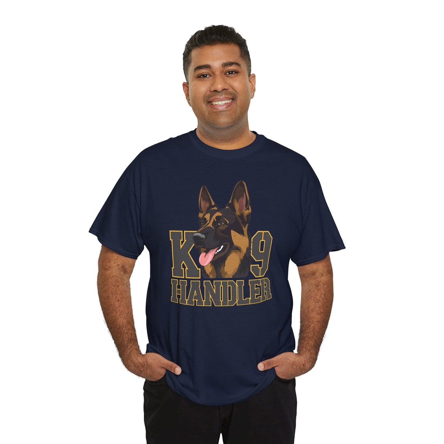 German Shepherd K9 Handler Tee, Perfect for Dog Lovers, Gift for Pet Owners, Unisex Cotton T-Shirt