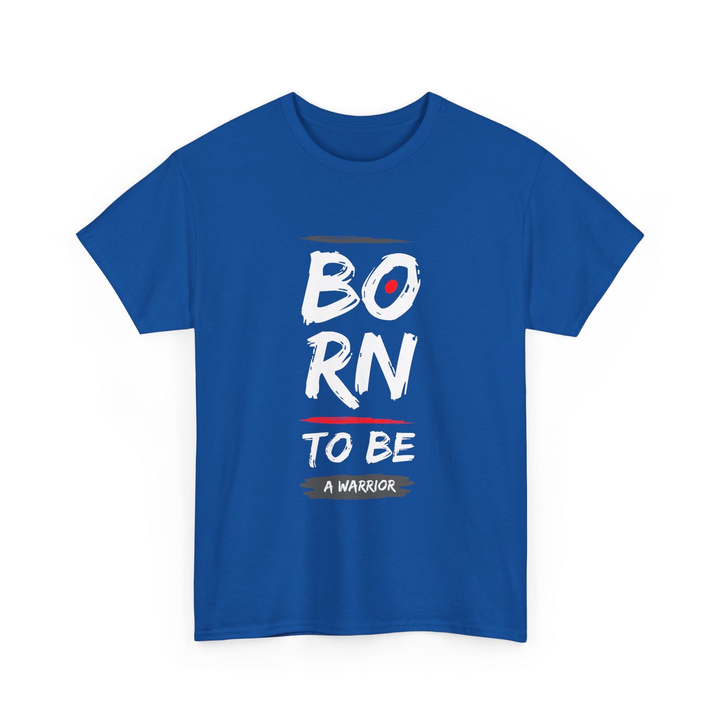 Born to Be a Warrior Unisex Heavy Cotton Tee, Inspirational Shirt for Veterans, Motivational Gift, Fitness Apparel, Casual Wear