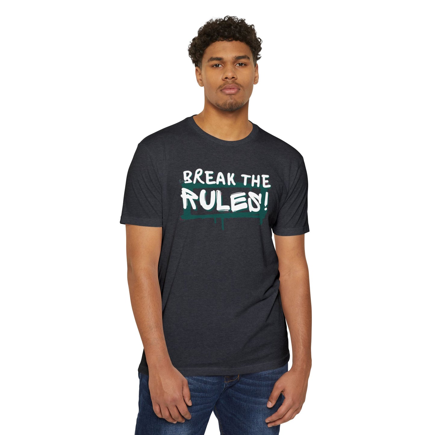 Break the Rules Graphic Tee, Unisex T-Shirt for Trendsetters, Casual Everyday Wear, Gift for Teens, Fun Statement Shirt