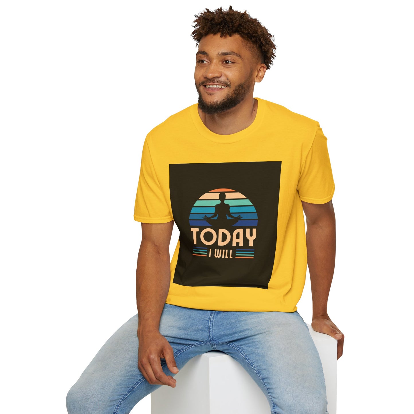 Mindfulness Motivation Unisex T-Shirt, Positive Quote Today I Will Shirt, Inspirational Graphic Tee, Yoga Apparel, Gift for Meditation Lovers