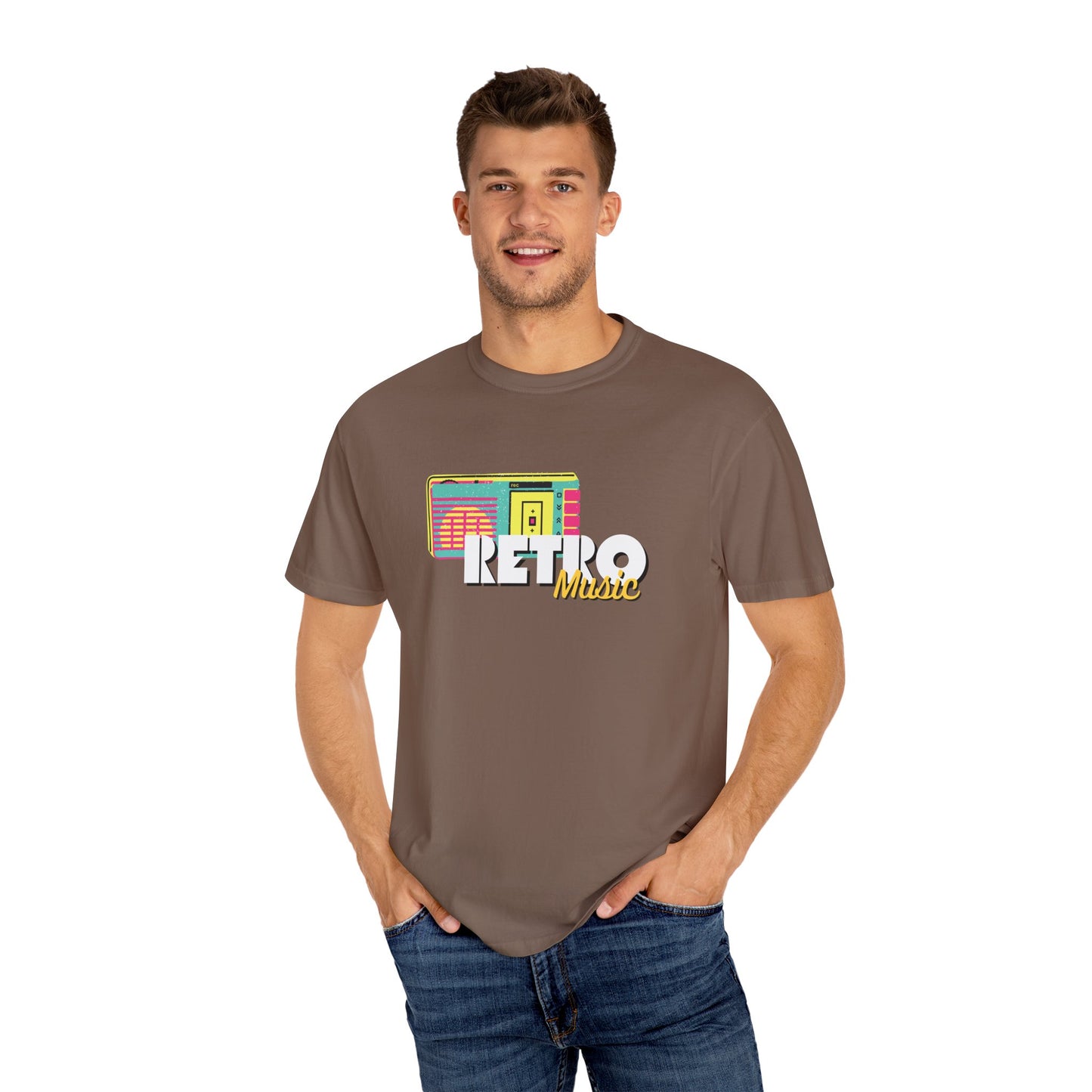 Retro Music T-Shirt, Vintage Style Tee, Unisex Garment-Dyed Shirt, Perfect for Music Lovers, Great for Festivals and Gifts