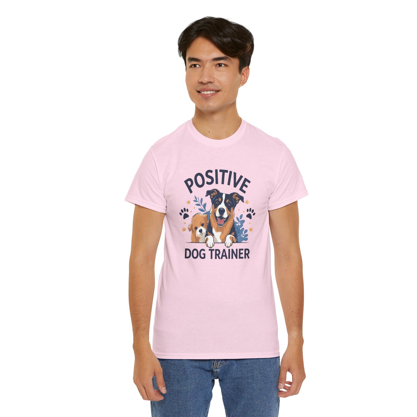 Positive Dog Trainer Tee, Dog Lover Gift, Unisex Cotton T-Shirt, Pet Training Apparel, Animal Care, Casual Dog Shirt