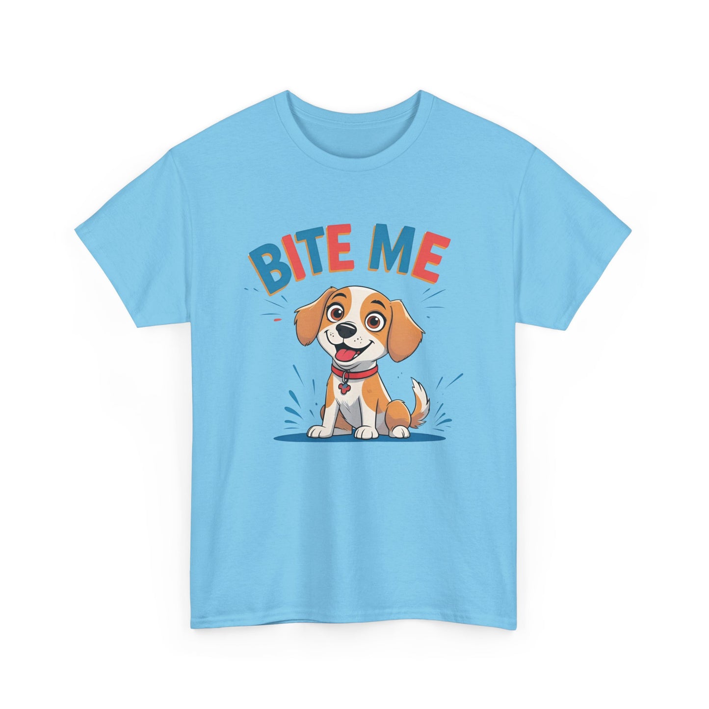 Playful Dog Lover Tee, Bite Me Unisex Cotton T-Shirt for Dog Trainers, Funny Gift for Dog Lovers, Cute Dog Apparel