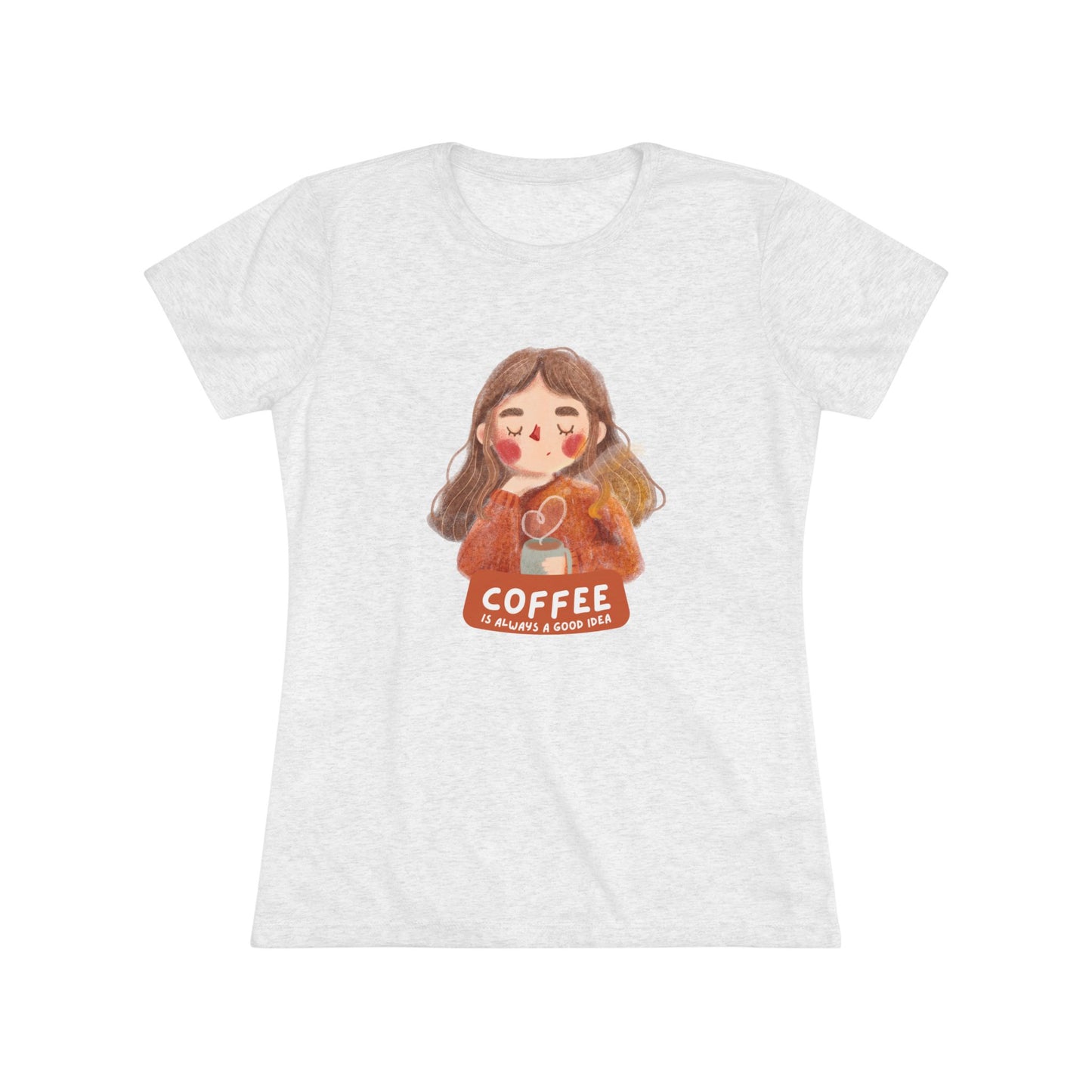 Coffee Lover Women's Triblend Tee, Cozy Coffee T-Shirt, Cute Graphic Tee, Casual Wear, Gift for Coffee Enthusiasts, Birthday Gift
