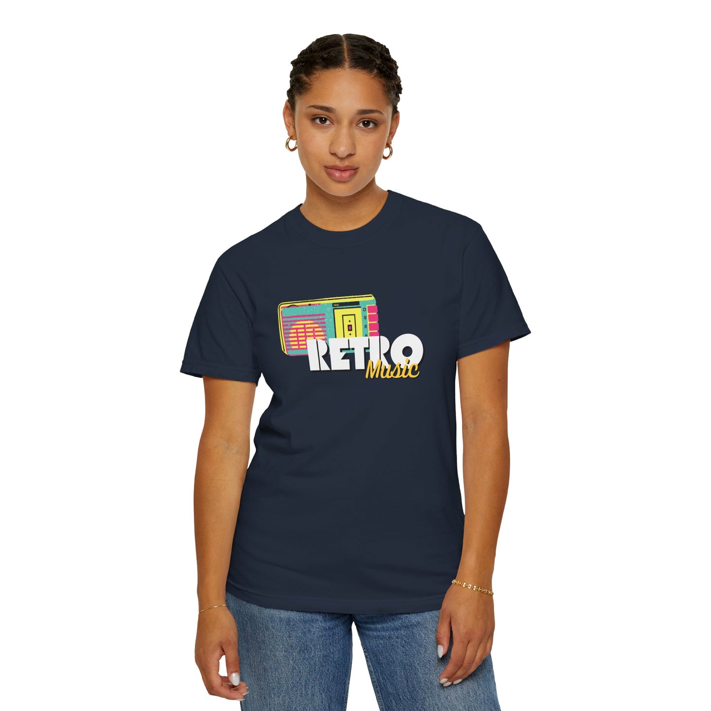 Retro Music T-Shirt, Vintage Style Tee, Unisex Garment-Dyed Shirt, Perfect for Music Lovers, Great for Festivals and Gifts