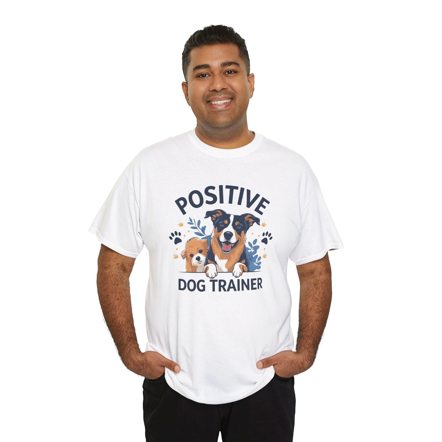 Positive Dog Trainer Tee, Dog Lover Gift, Unisex Cotton T-Shirt, Pet Training Apparel, Animal Care, Casual Dog Shirt
