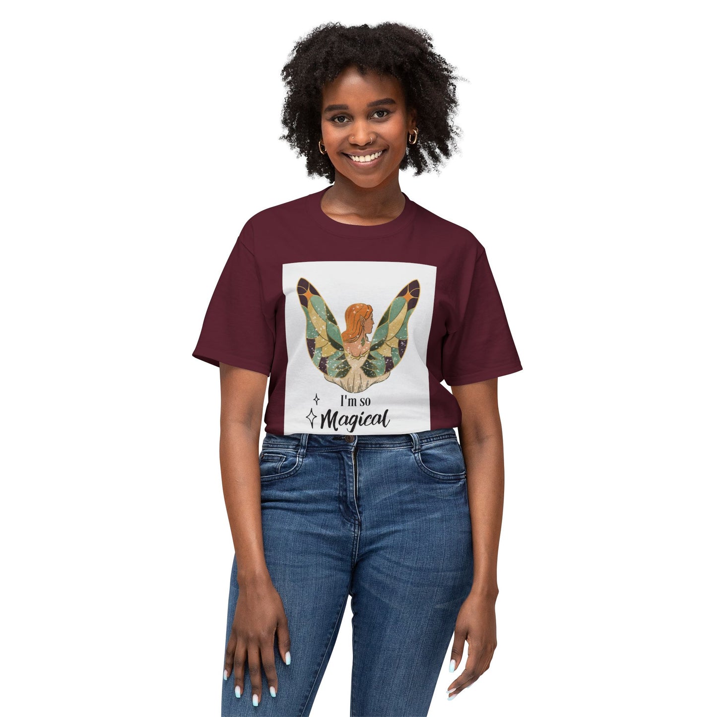 Woman Butterfly - I Am So Magical Unisex T-Shirt, Gift for Her, Cute Graphic Tee, Summer Fashion, Quote Shirt, Positive Vibes