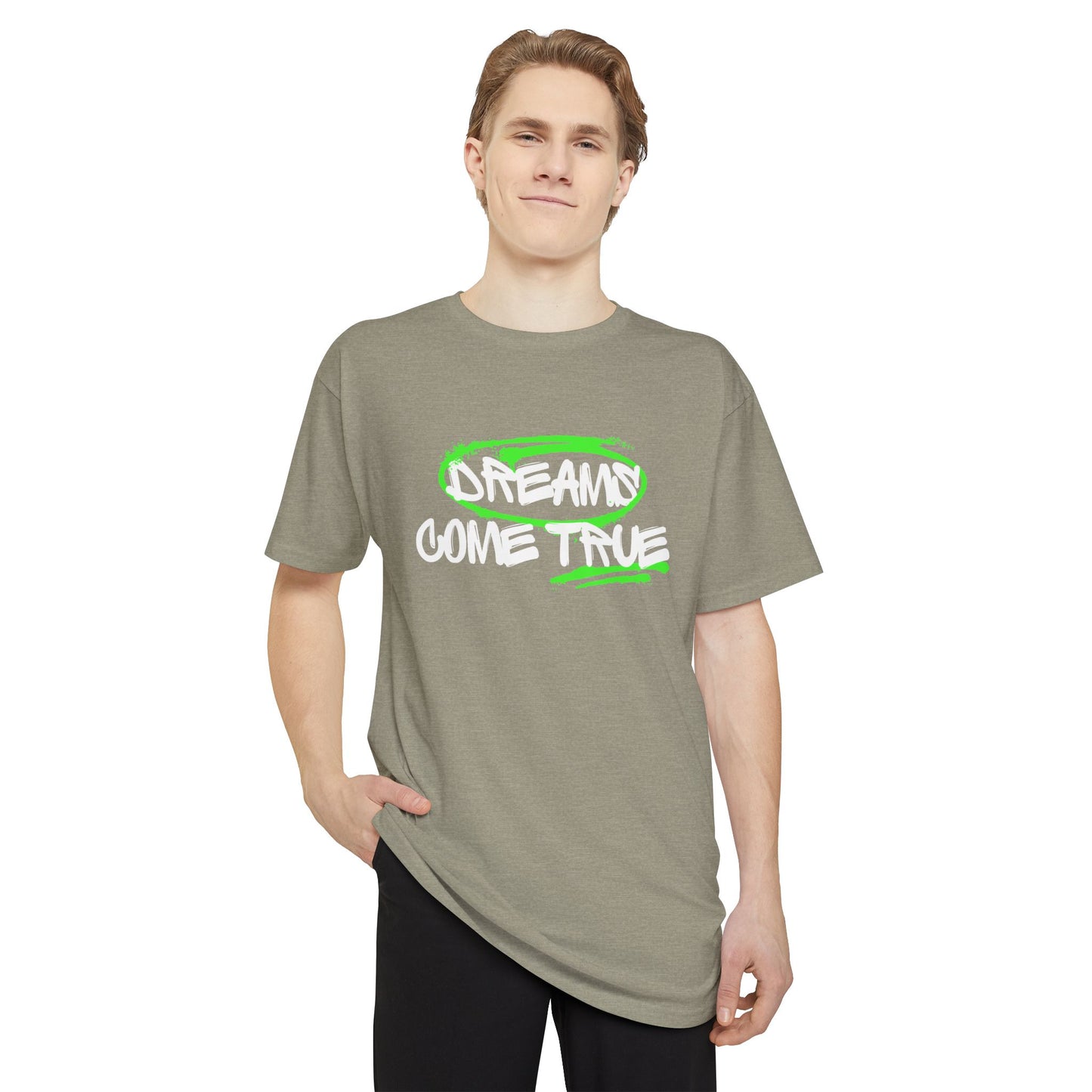 Dreams Come True Unisex Long Body Urban Tee - Relaxed Fit Graphic Tee for Casual Wear, Streetwear, Gift for Dreamers, Motivational