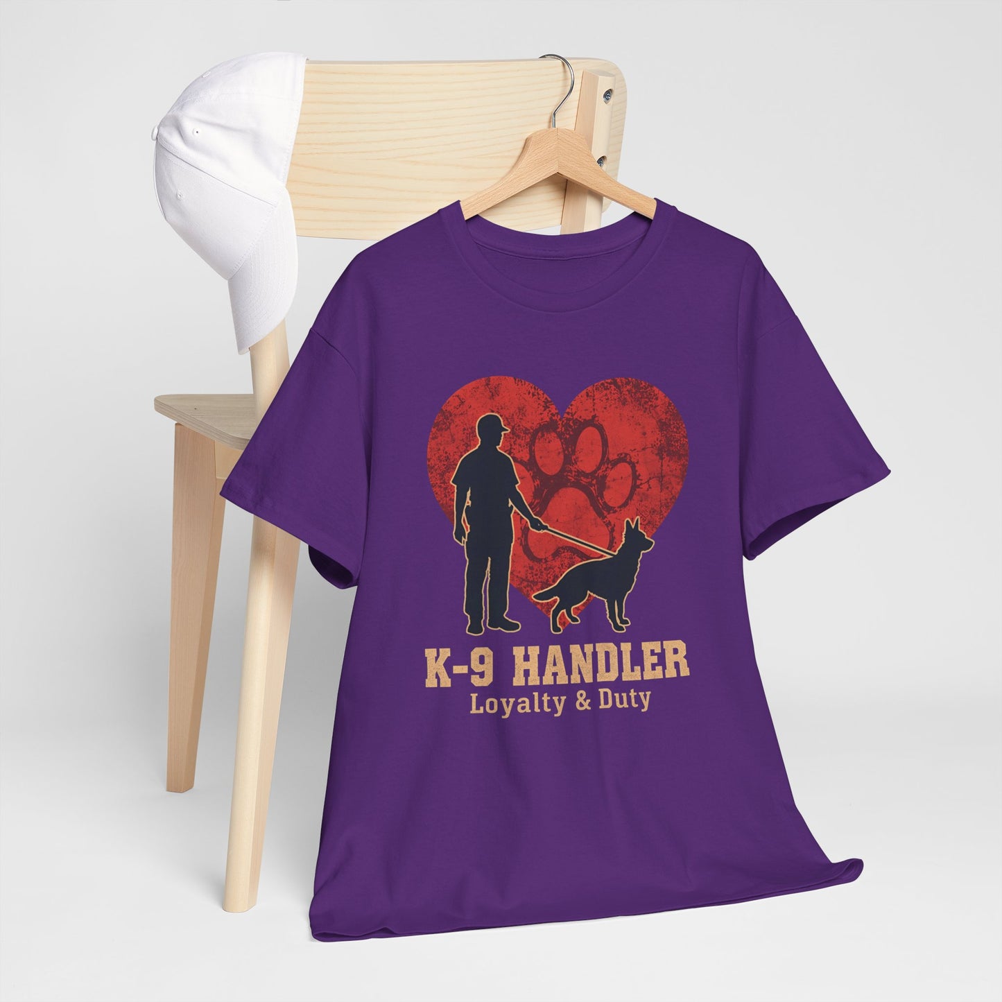K-9 Handler Heart Tee - Loyalty & Duty, Dog Lover Gift, Pet Owner Apparel