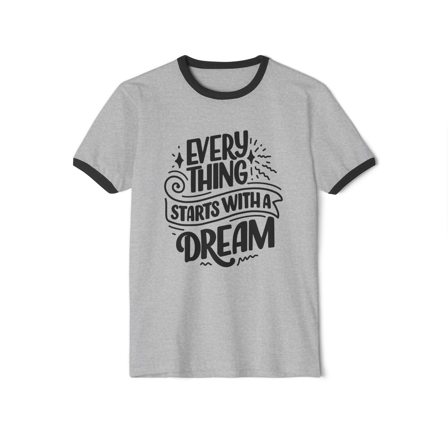 Inspirational Dream T-Shirt - Everything Starts With a Dream, Unisex Cotton Tee for Motivation, Gift for Dreamers, Positive Quote Tee