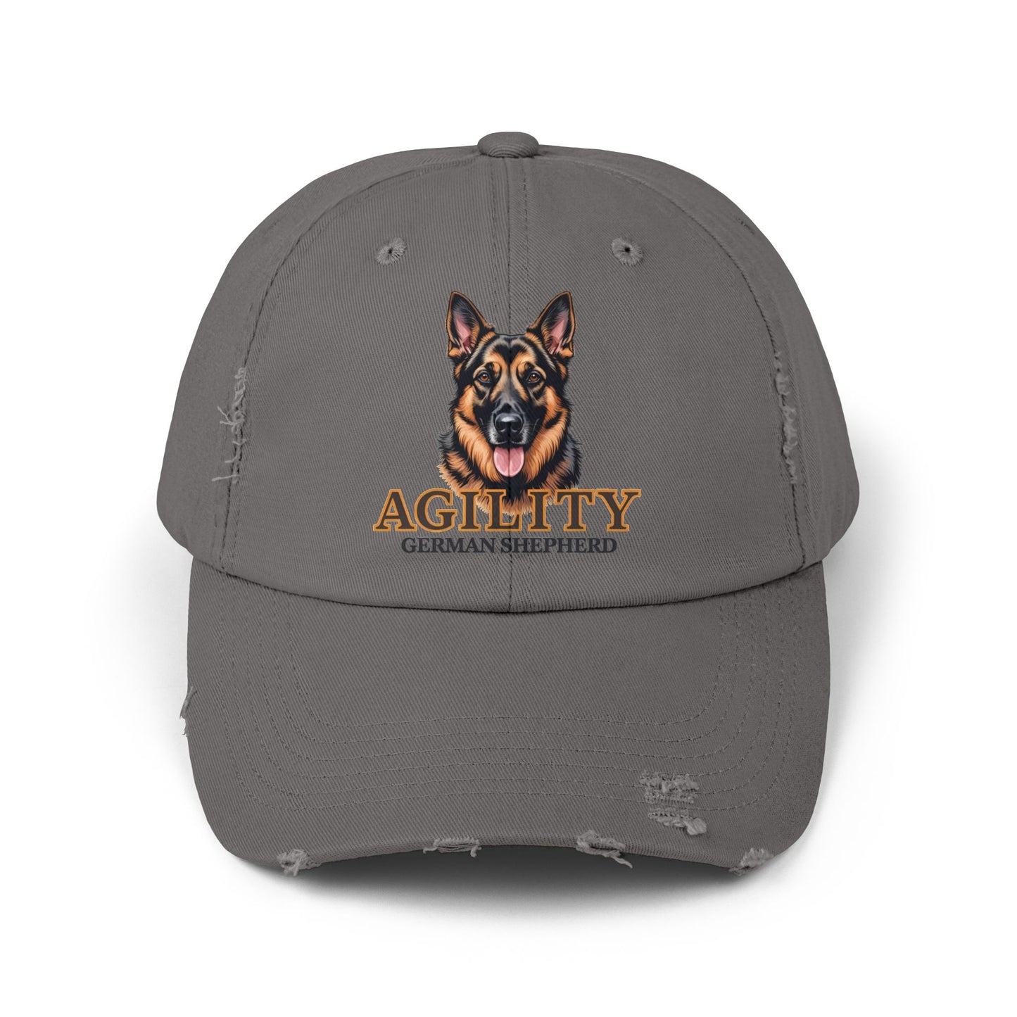 German Shepherd Agility Cap, Distressed Unisex Baseball Hat, Dog Lover Gift, Pet Training Accessory, Outdoor Sports Apparel