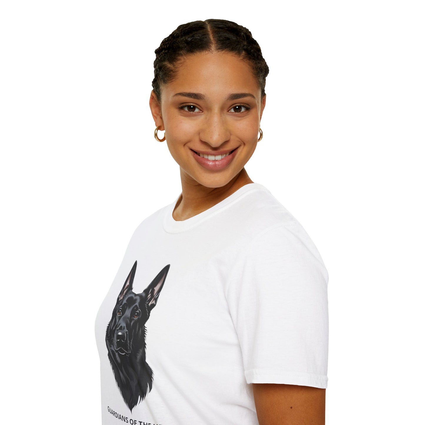 Guardians of the Heart Black German Shepherd T-Shirt, Dog Lover Shirt, Pet Memorial Tee, Unisex Animal T-Shirt, Gift for Dog Owners