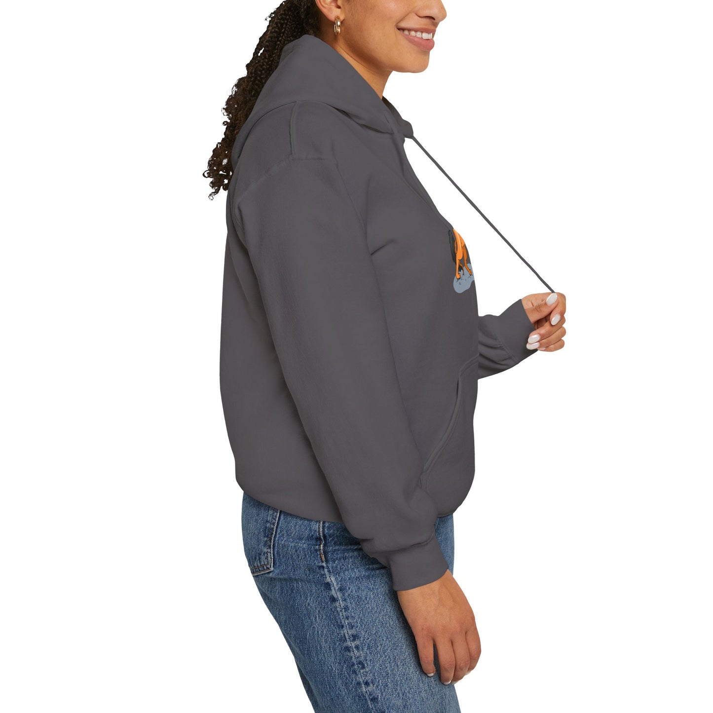 Unisex Dog Lover Hoodie With a Cartoon of Astonished German Shepherd Turning His Head