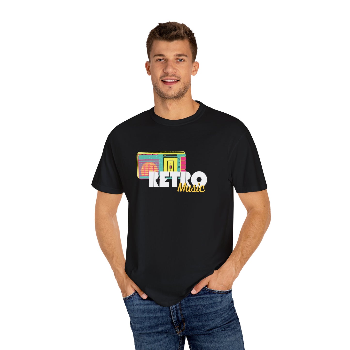 Retro Music T-Shirt, Vintage Style Tee, Unisex Garment-Dyed Shirt, Perfect for Music Lovers, Great for Festivals and Gifts