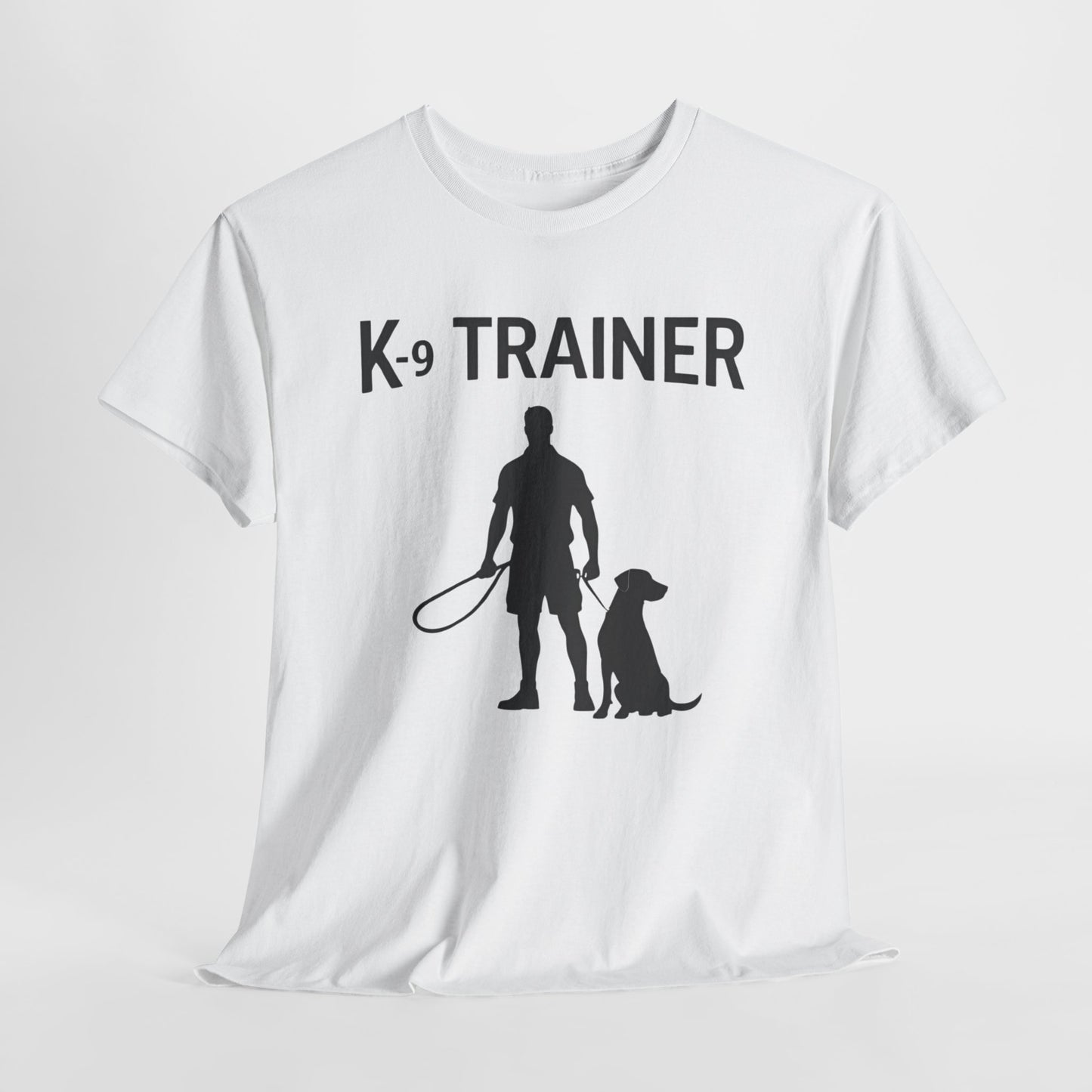 K-9 Trainer Heavy Cotton T-Shirt, Dog Owner Gift, Police Dog Shirt, Animal Enthusiast Apparel, Casual Style Tee