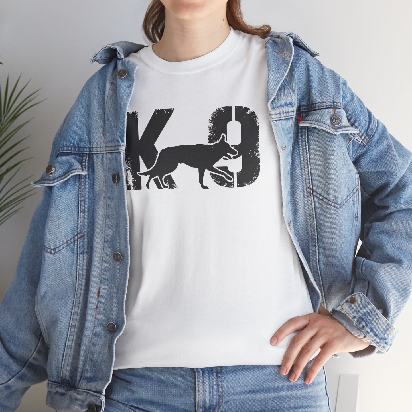 K-9 Dog Lover's Unisex Heavy Cotton Tee | T-Shirt for K-9 Handler | Dog Between K and 9 Design