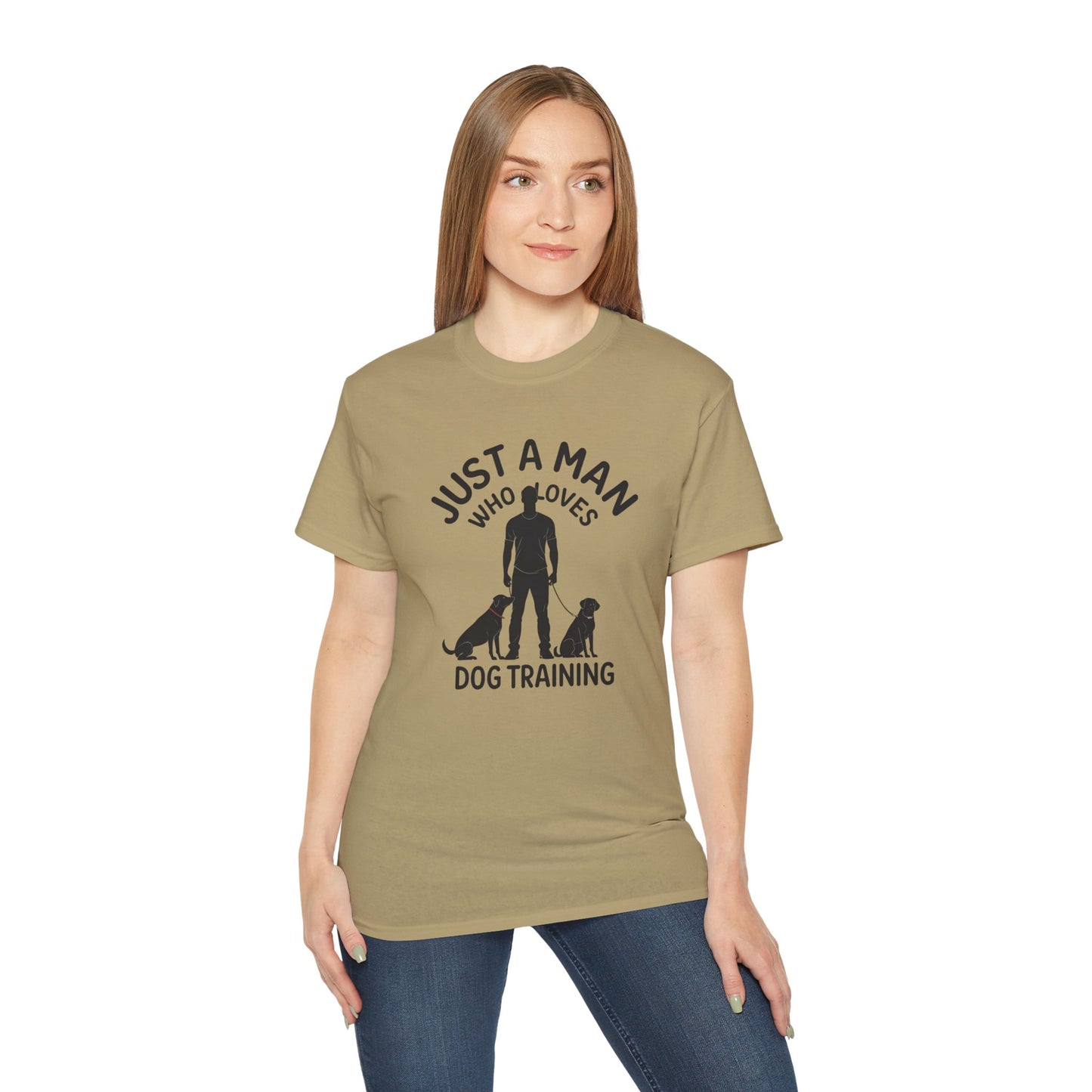 Unisex Dog Training Tee - Just A Man Who Loves Dog Training, Dog Lover Gift, Dog Owner Shirt, Casual Wear