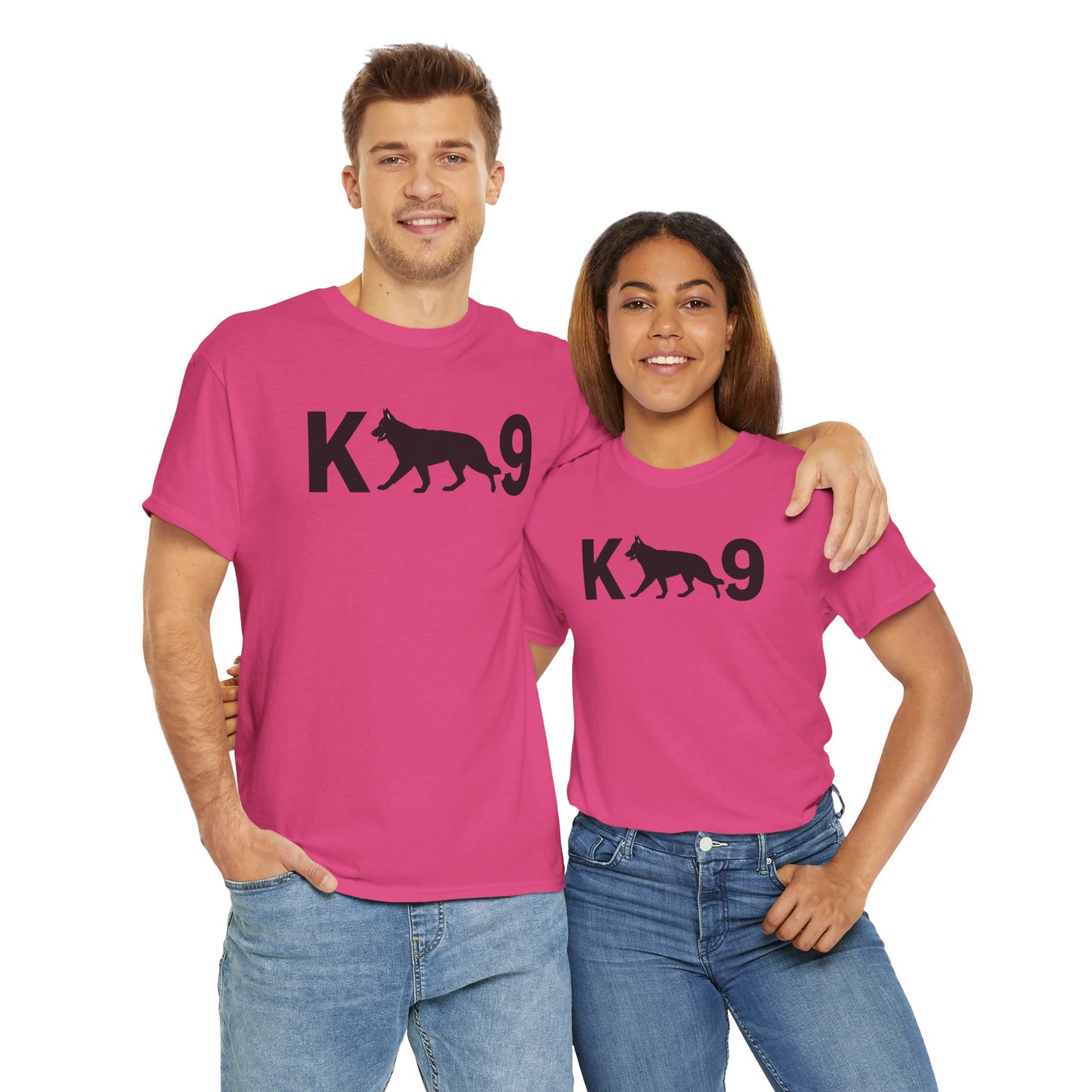 Black German Shepherd K9 Unisex Heavy Cotton Tee - Perfect for Dog Lovers, Pet Owners