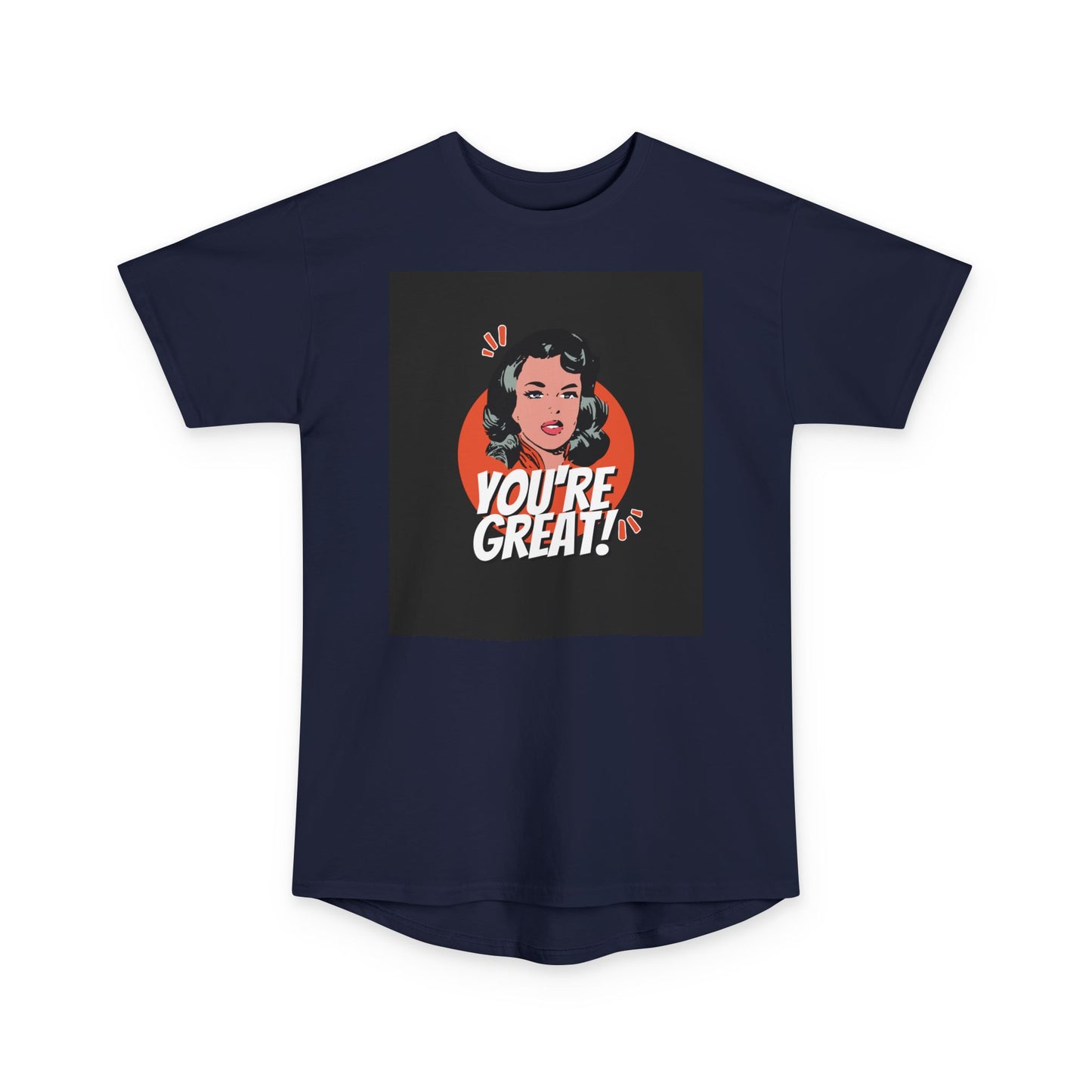 Unisex Long Body Urban Tee - "You're Great!" Graphic Tee, Casual Streetwear, Positive Affirmation Shirt, Gift for Friends, Everyday Style