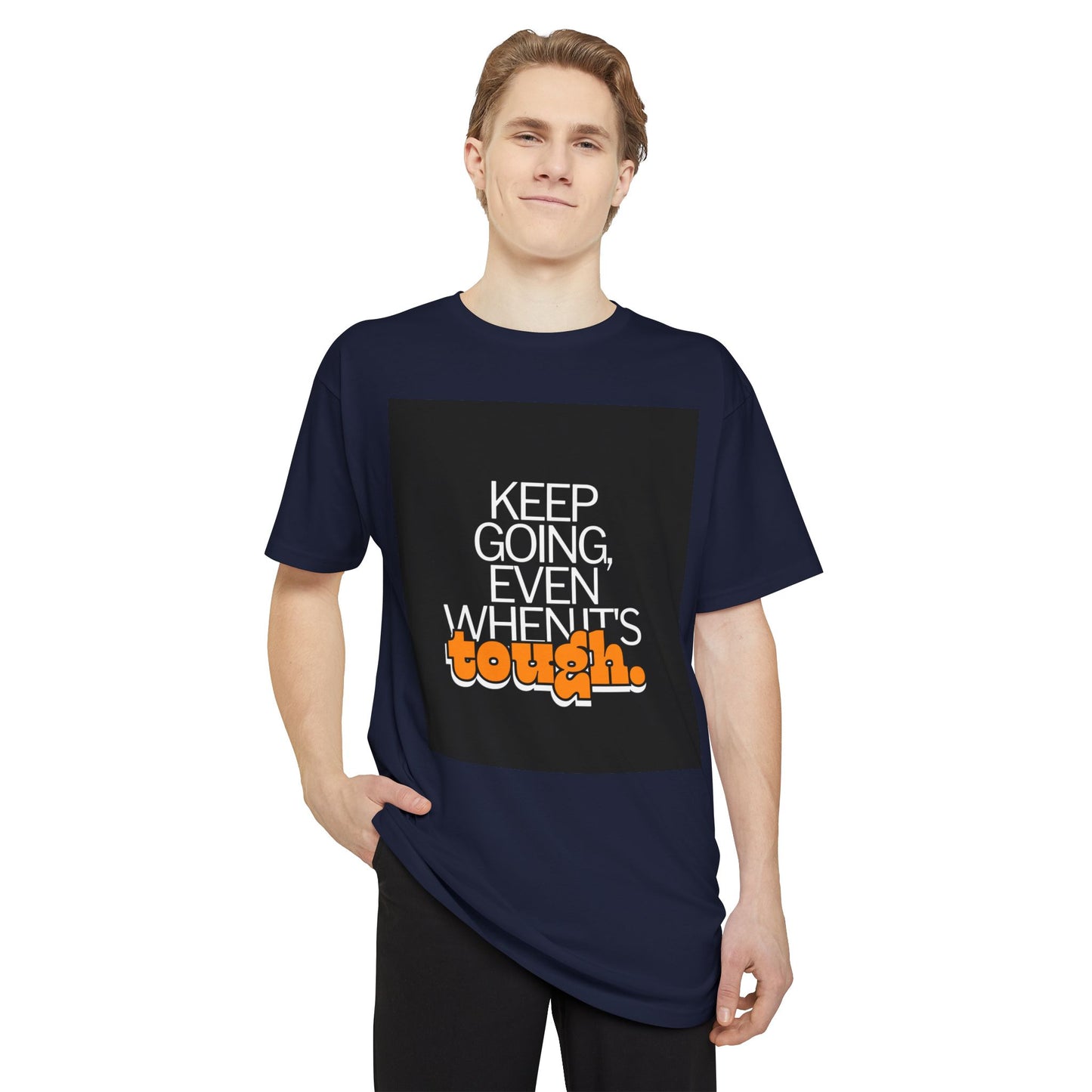 Keep Going Even When ITs Tough Motivational Urban Tee, Inspirational Apparel, Gift for Fitness Lovers, Casual Style Top, Everyday Wear