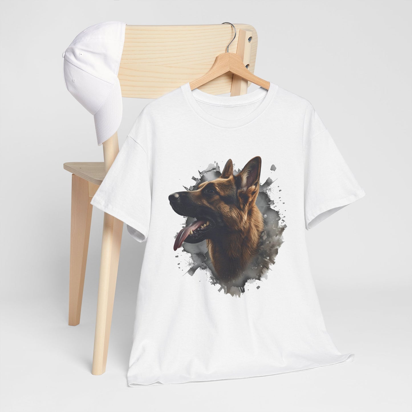 German Shepherd Lover Tee With 3D Design, Unisex Cotton Shirt, Dog T-Shirt, Pet Lovers Gift, Animal Enthusiast Apparel