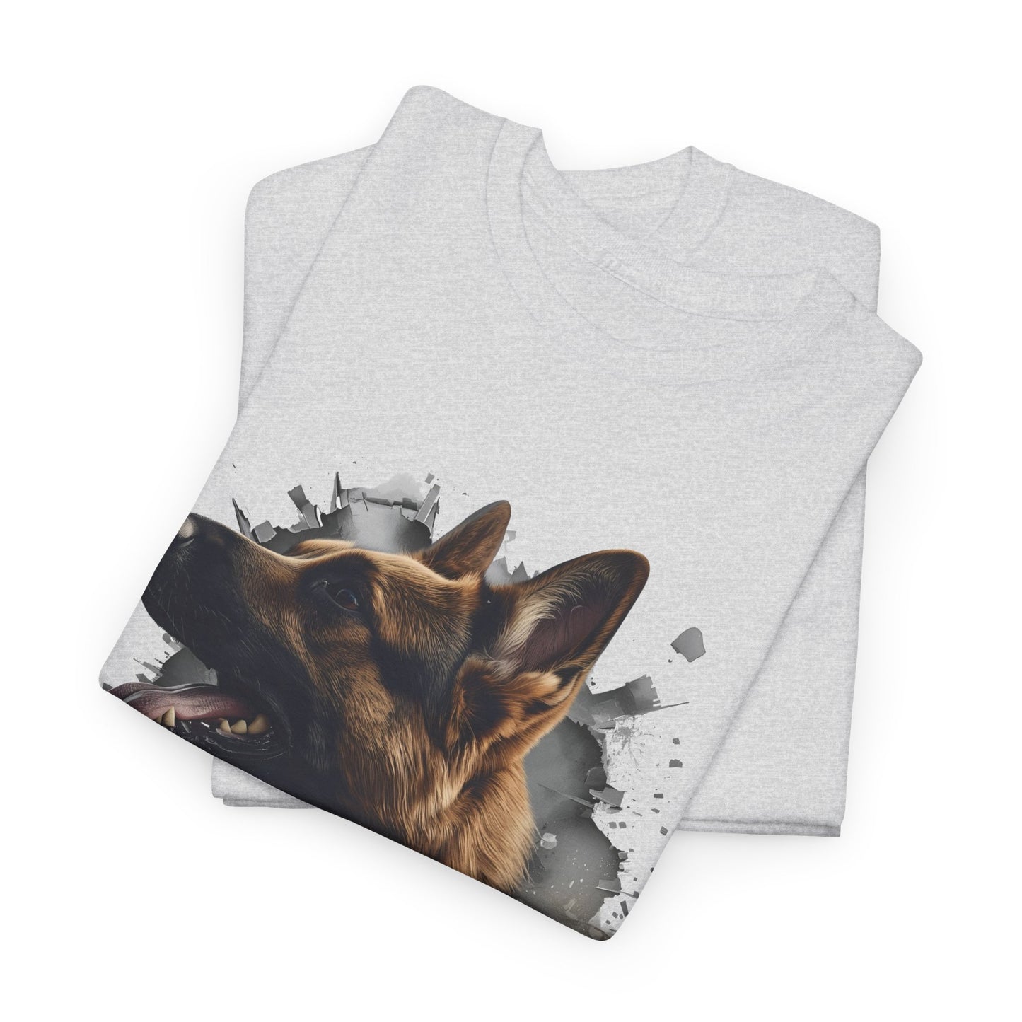 German Shepherd Lover Tee With 3D Design, Unisex Cotton Shirt, Dog T-Shirt, Pet Lovers Gift, Animal Enthusiast Apparel
