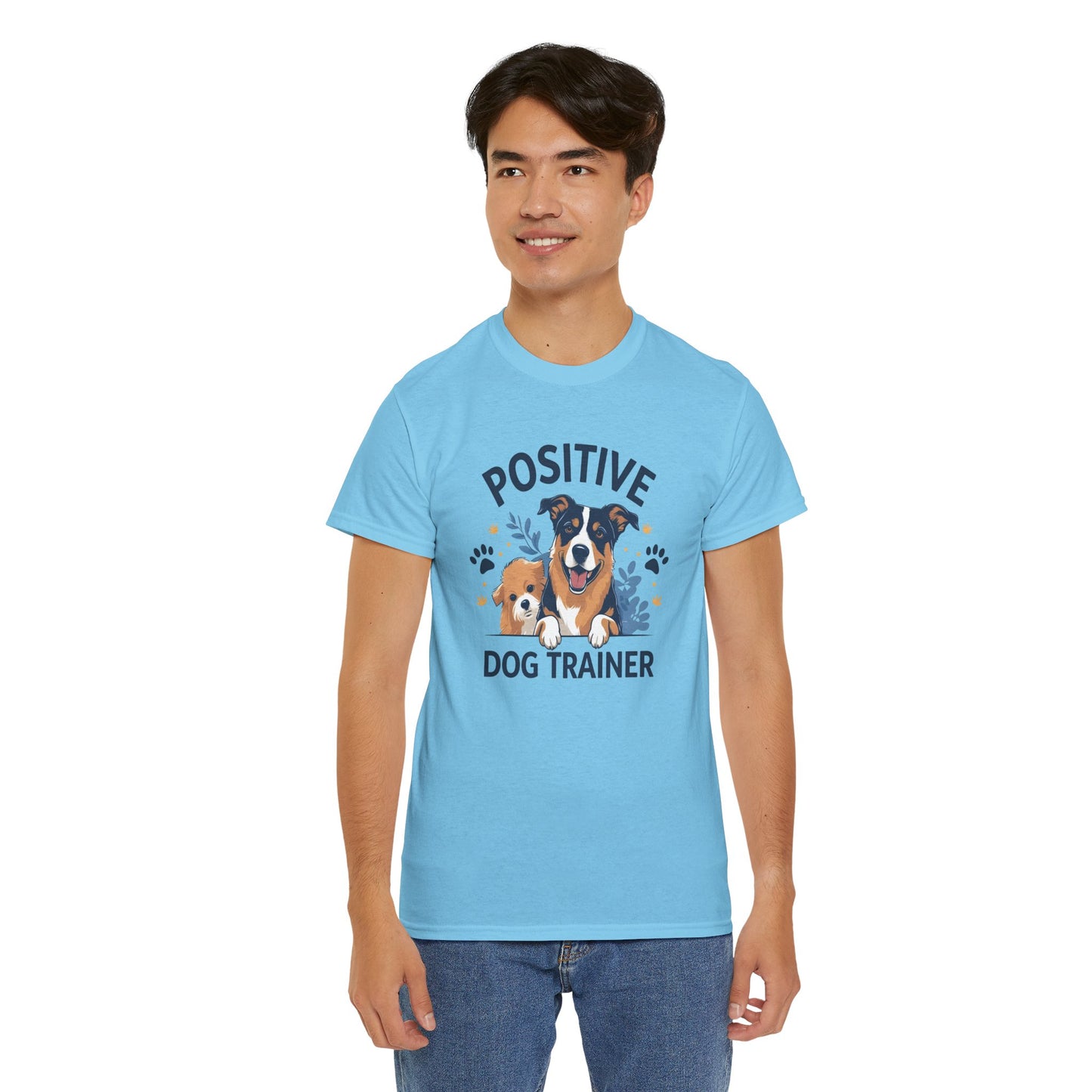 Positive Dog Trainer Tee, Dog Lover Gift, Unisex Cotton T-Shirt, Pet Training Apparel, Animal Care, Casual Dog Shirt
