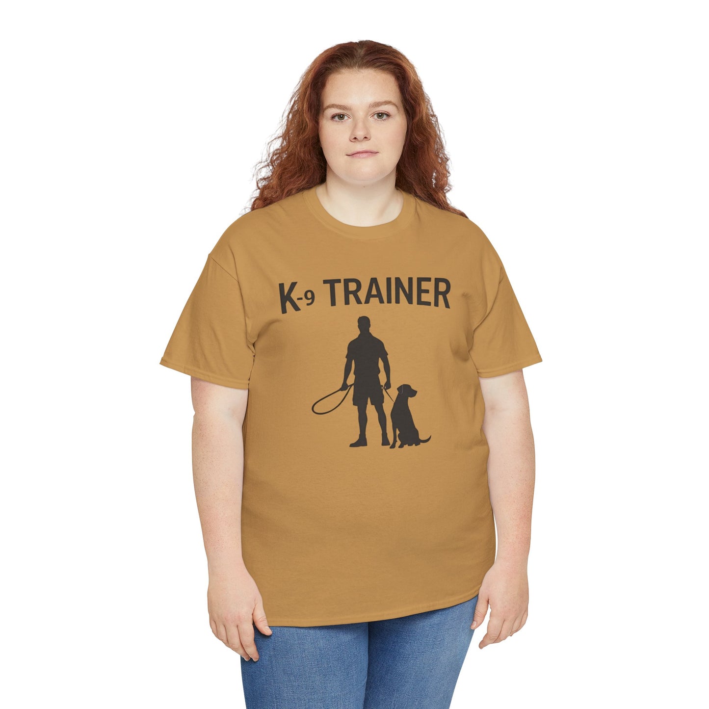 K-9 Trainer Heavy Cotton T-Shirt, Dog Owner Gift, Police Dog Shirt, Animal Enthusiast Apparel, Casual Style Tee