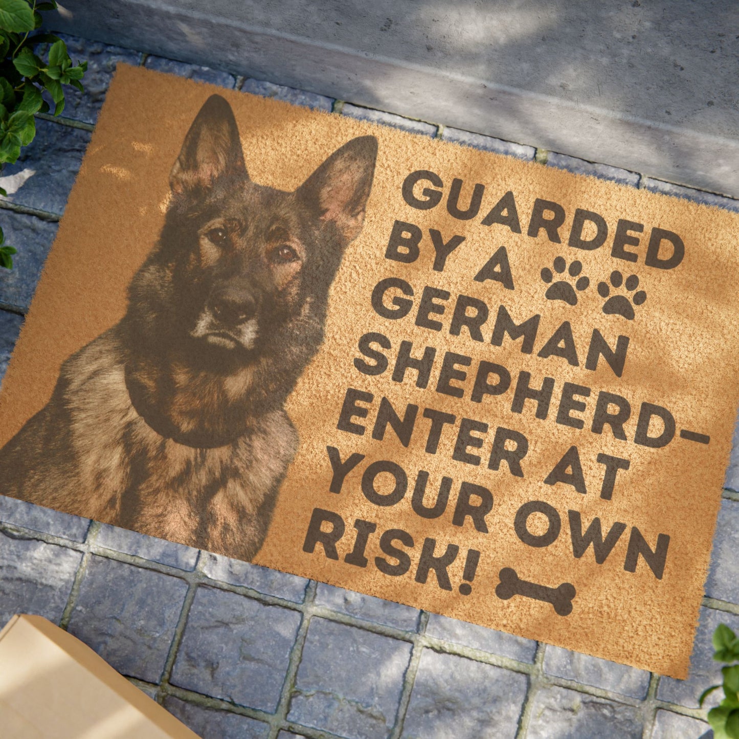 Guarded by a German Shepherd Doormat - Enter at Your Own Risk!