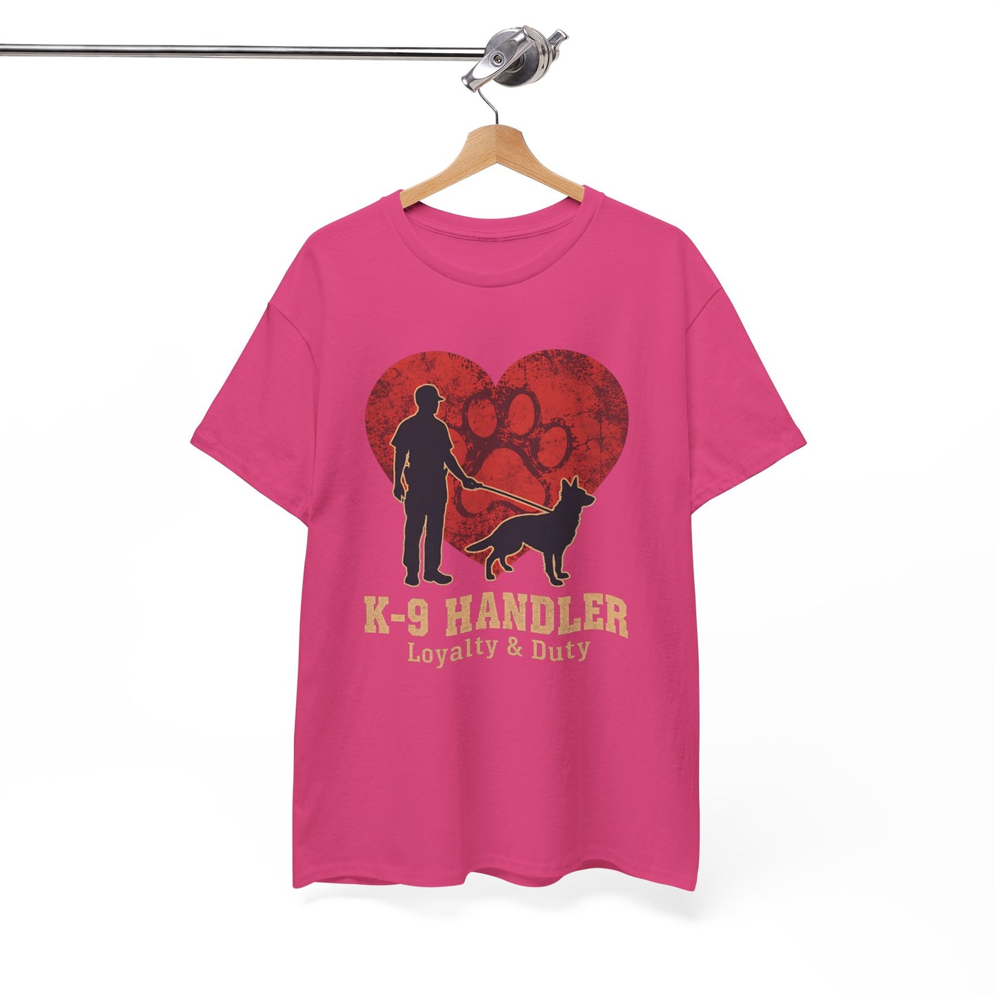 K-9 Handler Heart Tee - Loyalty & Duty, Dog Lover Gift, Pet Owner Apparel