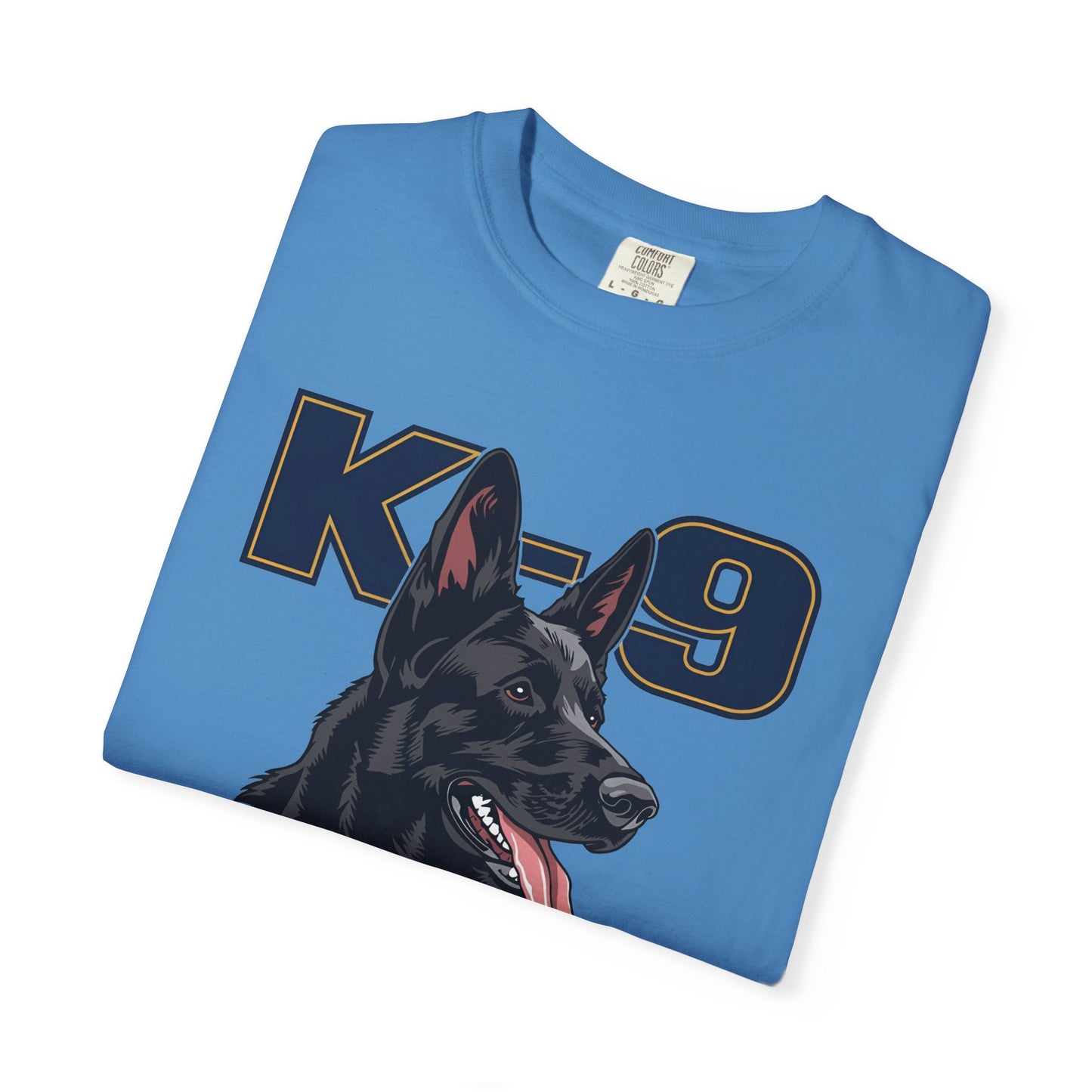 Black German Shepherd K-9 Handler T-Shirt, Garment-Dyed Unisex Tee for Dog Lovers
