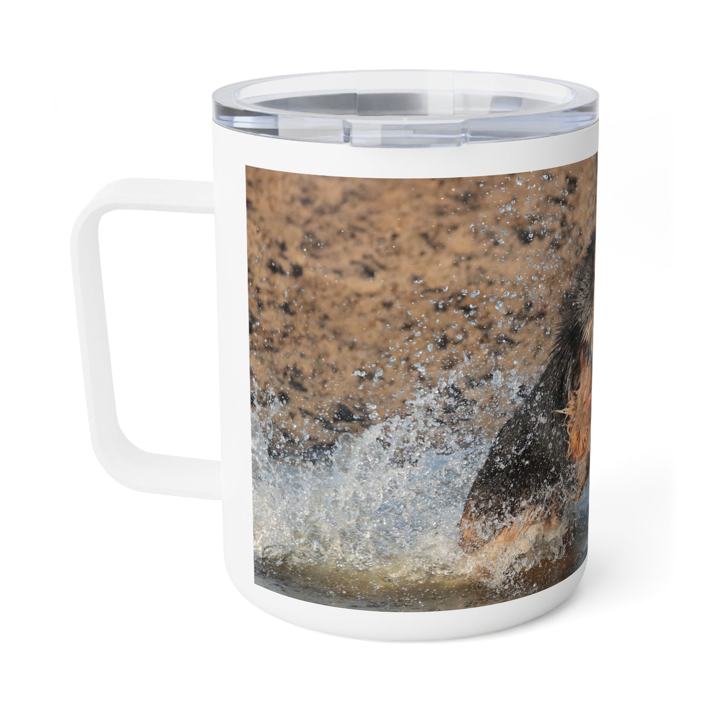 Insulated Stainless Steel Dog Lover Coffee Mug - German Shepherd Adventure Design