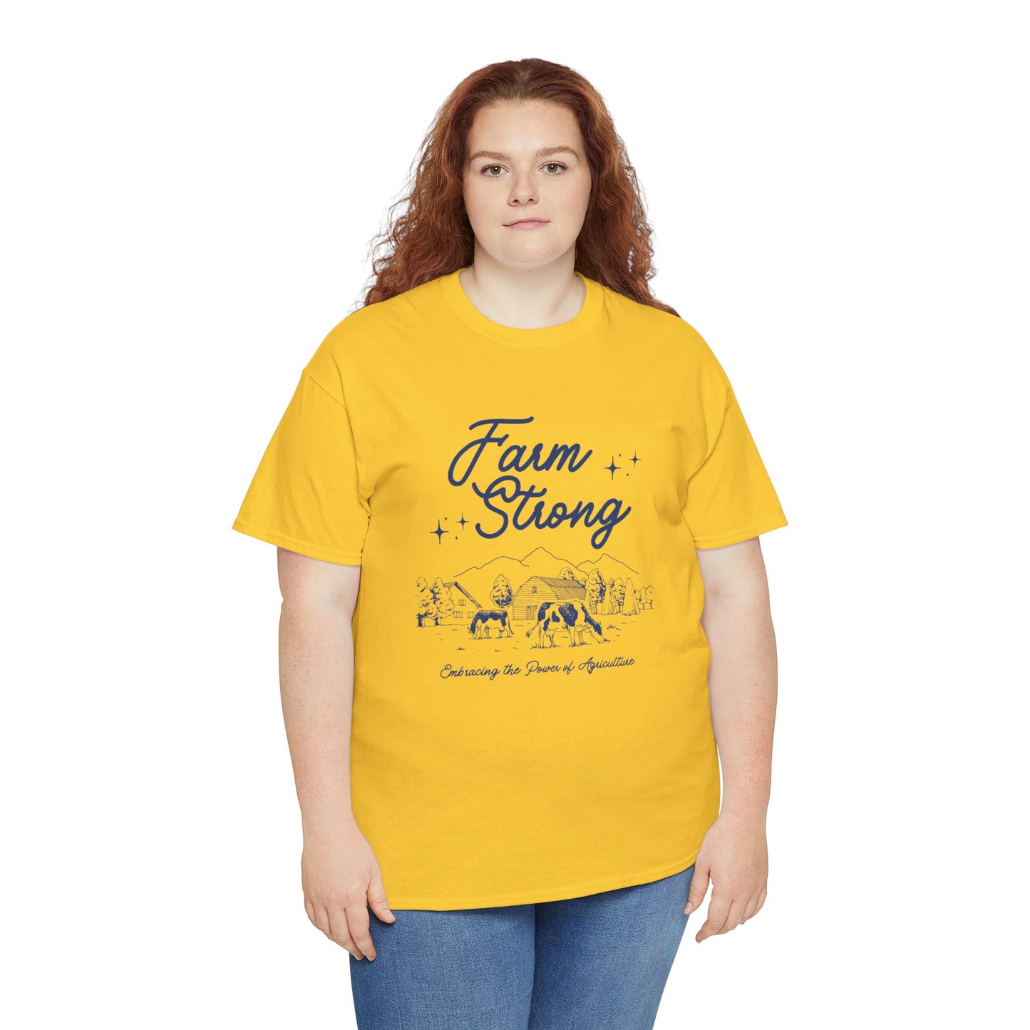 Farm Strong Unisex Cotton Tee - Embracing the Power of Agriculture, Motivational Shirt, Inspirational Tee