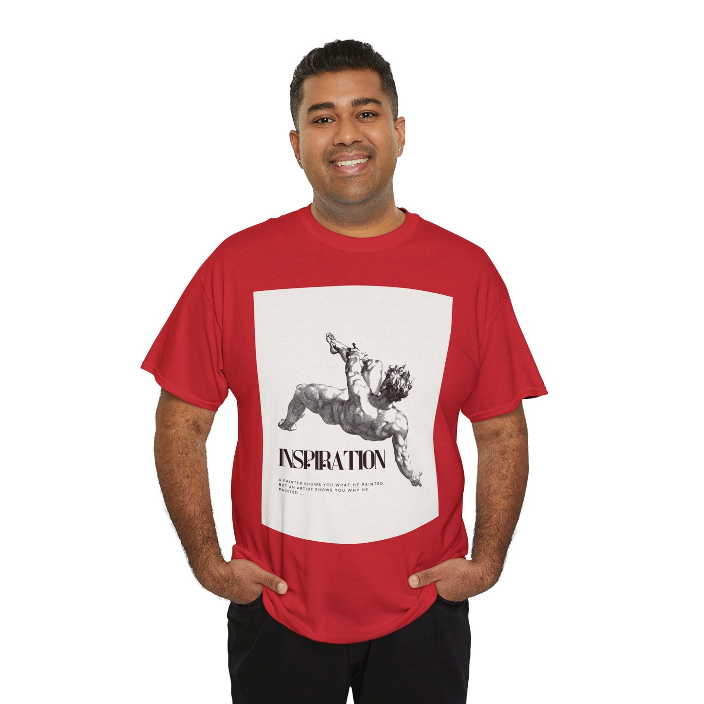 Inspiration Unisex Heavy Cotton Tee, Motivational Shirt, Gift for Artists, Casual Wear, Quote T-Shirt, Birthday Gift