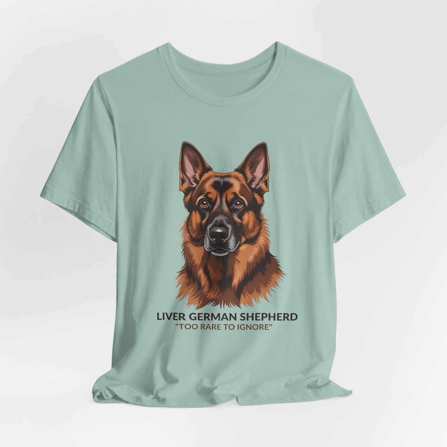 Liver German Shepherd Dog Lover Tee - To Rare To Ignore | Perfect Gift for Pet Owners, Animal Lover Merchandise, Casual Wear, Unique Dog Shirt