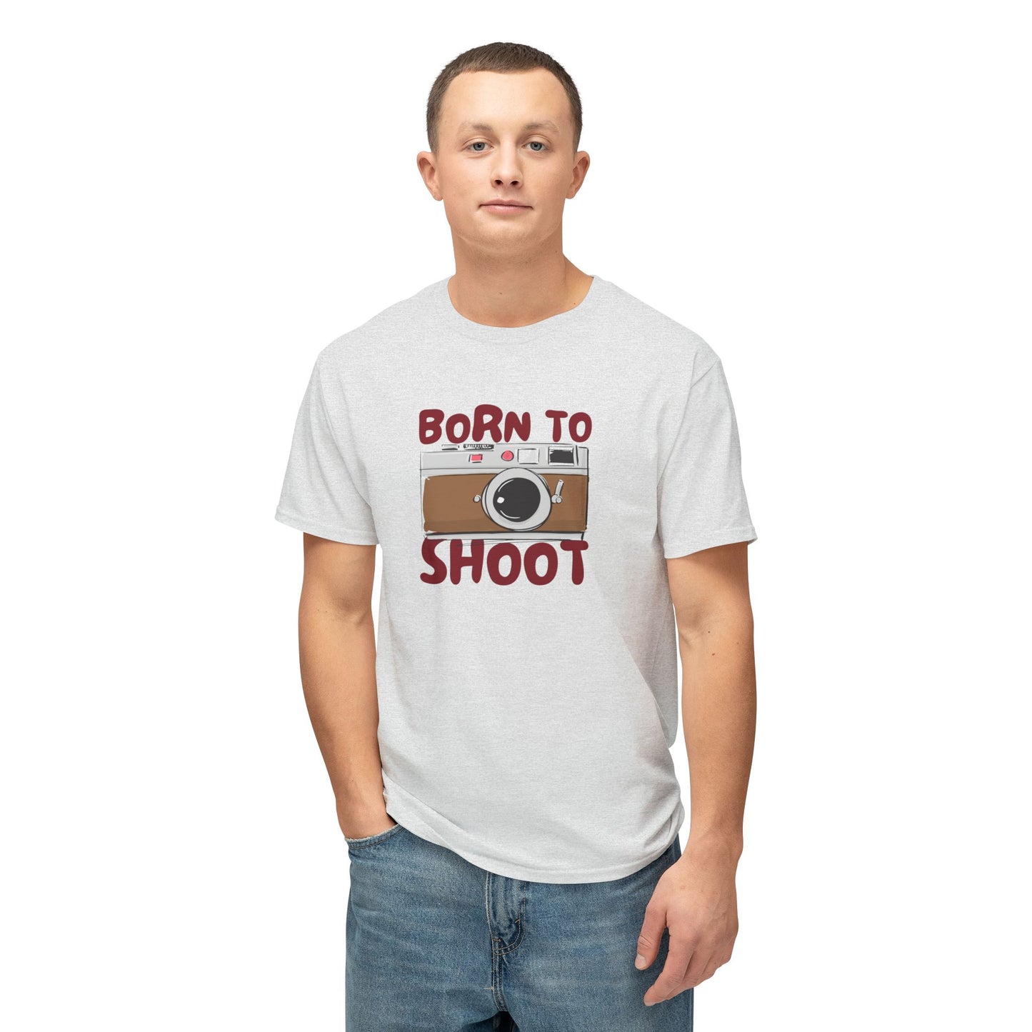 Camera Lover's Unisex T-Shirt – Born to Shoot, Photography Gift, Fun Shirt for Photographers, Unique Tee for Events, Casual Wear