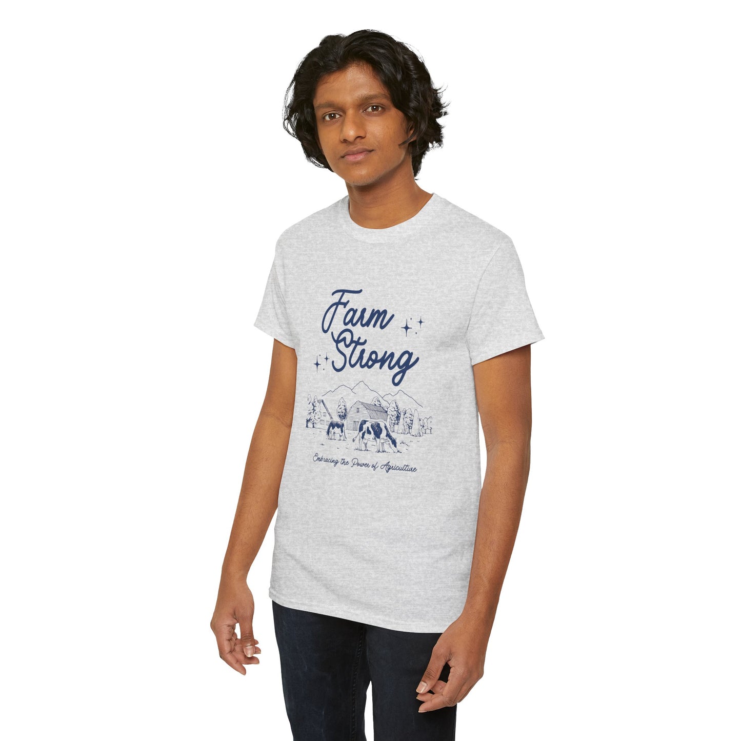 Farm Strong Unisex Cotton Tee - Embracing the Power of Agriculture, Motivational Shirt, Inspirational Tee