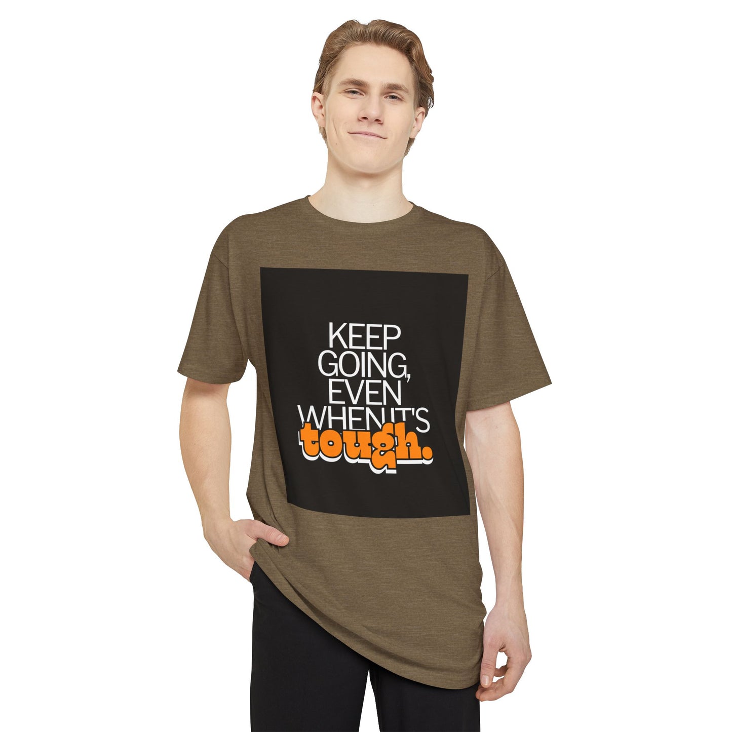 Keep Going Even When ITs Tough Motivational Urban Tee, Inspirational Apparel, Gift for Fitness Lovers, Casual Style Top, Everyday Wear