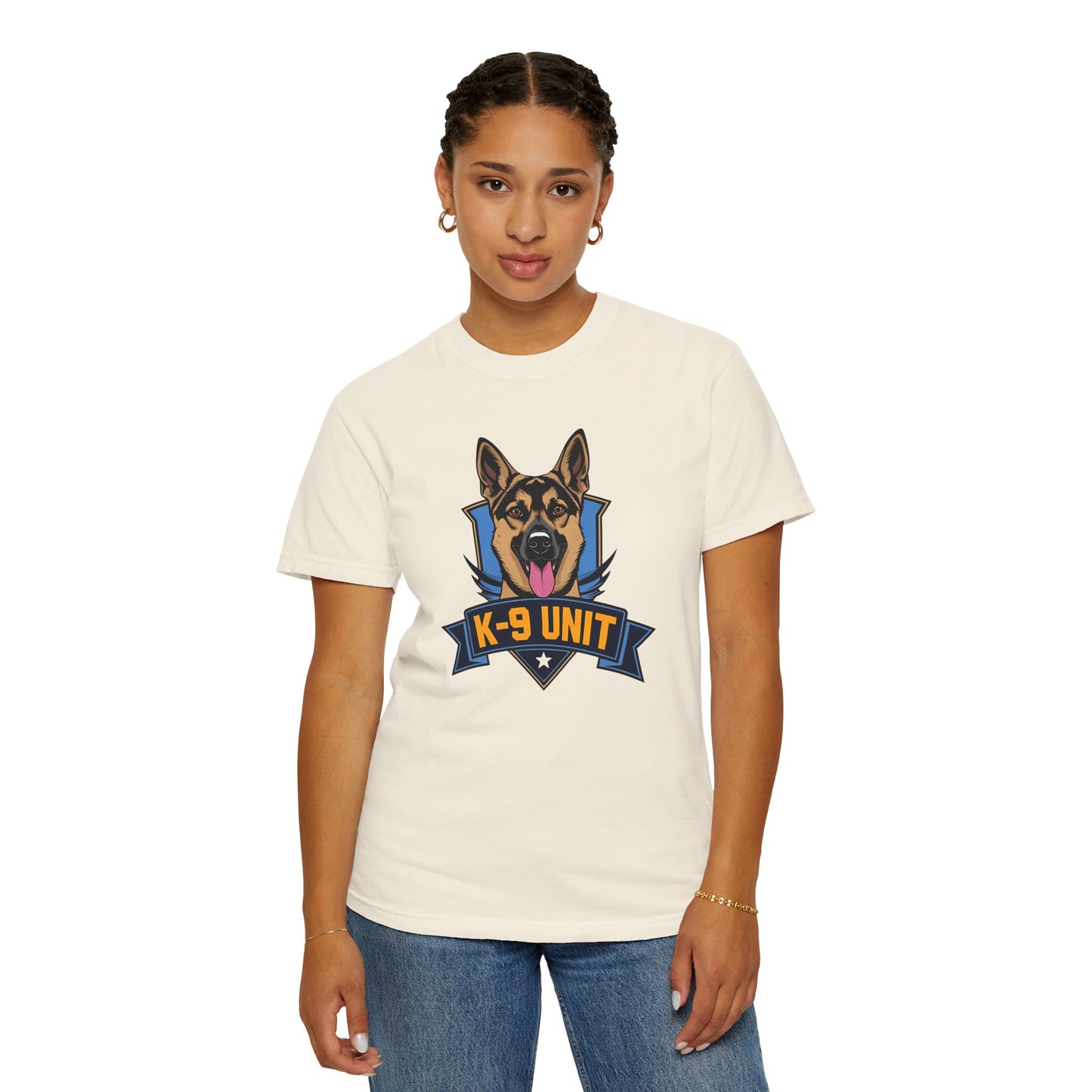 K-9 Unit Unisex Garment-Dyed T-shirt for Dog Lovers, Pet Owner Gift, Casual Wear