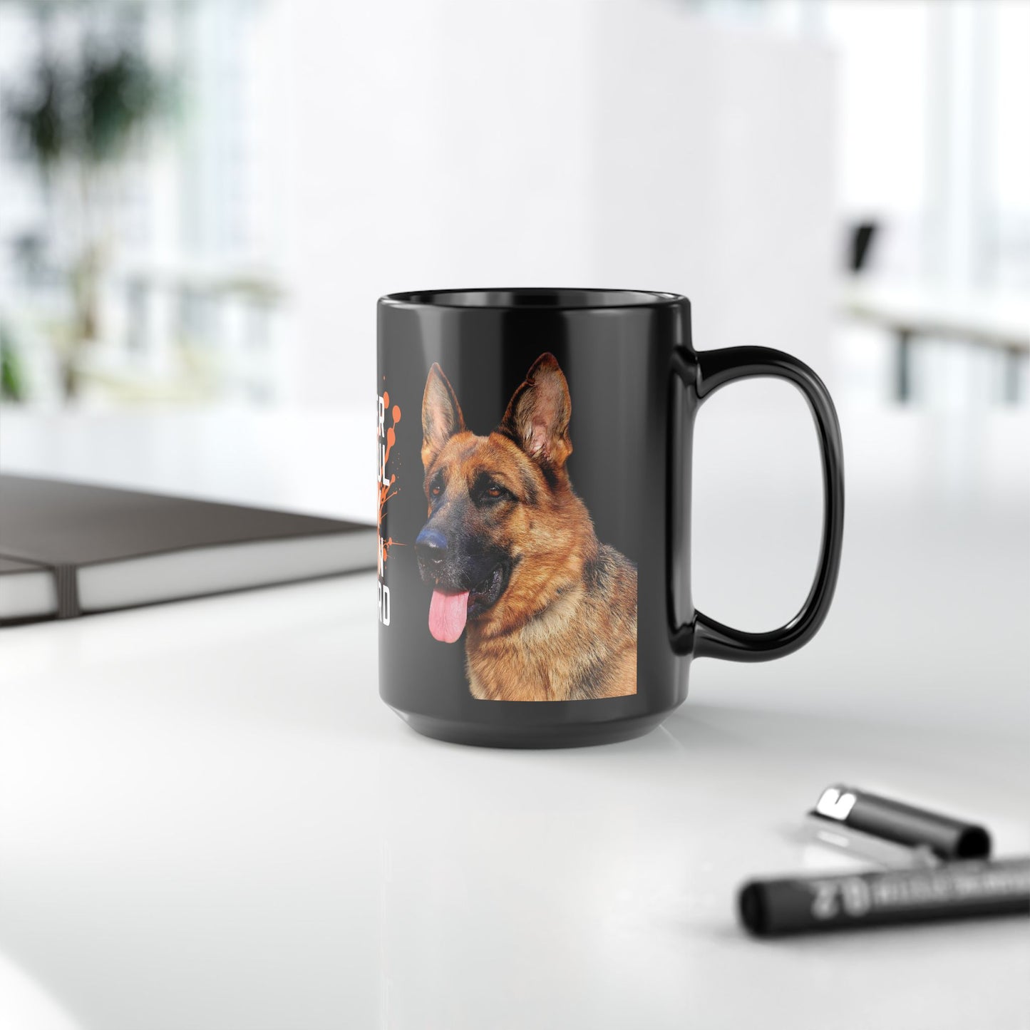 Forever Grateful German Shepherd Mug - 15oz Black Coffee Cup for Dog Lovers