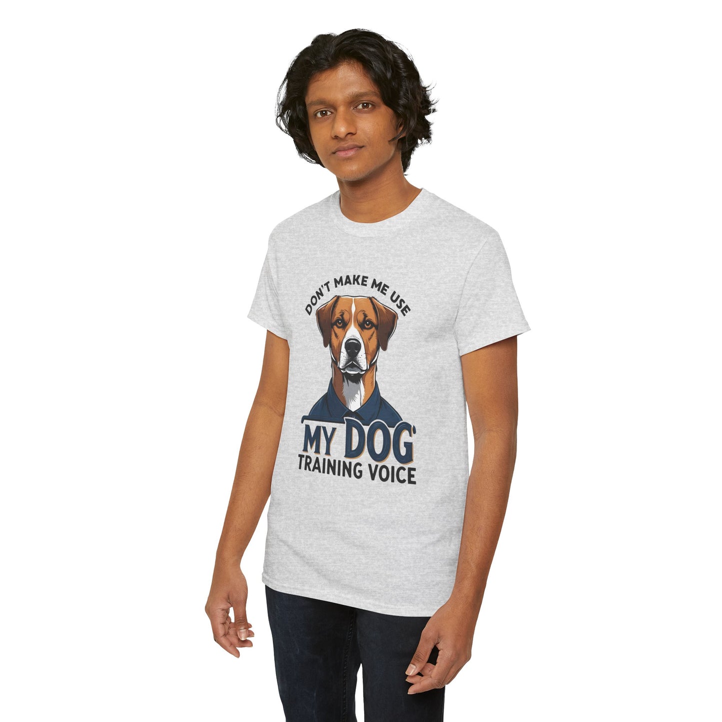 Dog Training T-Shirt - Don't Make Me Use My Dog Training Voice | Perfect Gift for Dog Owners, Casual Wear, Funny Dog Humor Shirt, Pet Training Apparel