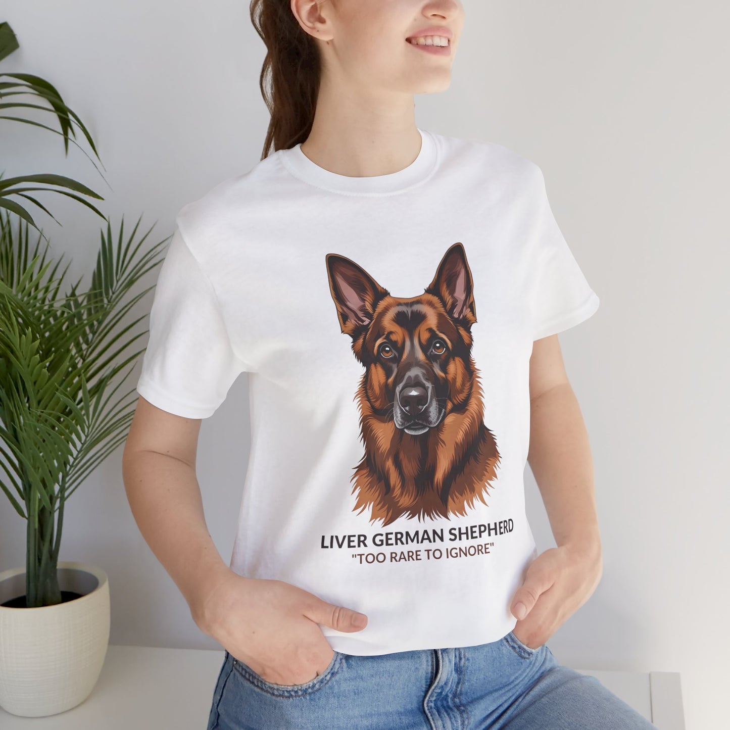 Liver German Shepherd Dog Lover Tee - To Rare To Ignore | Perfect Gift for Pet Owners, Animal Lover Merchandise, Casual Wear, Unique Dog Shirt