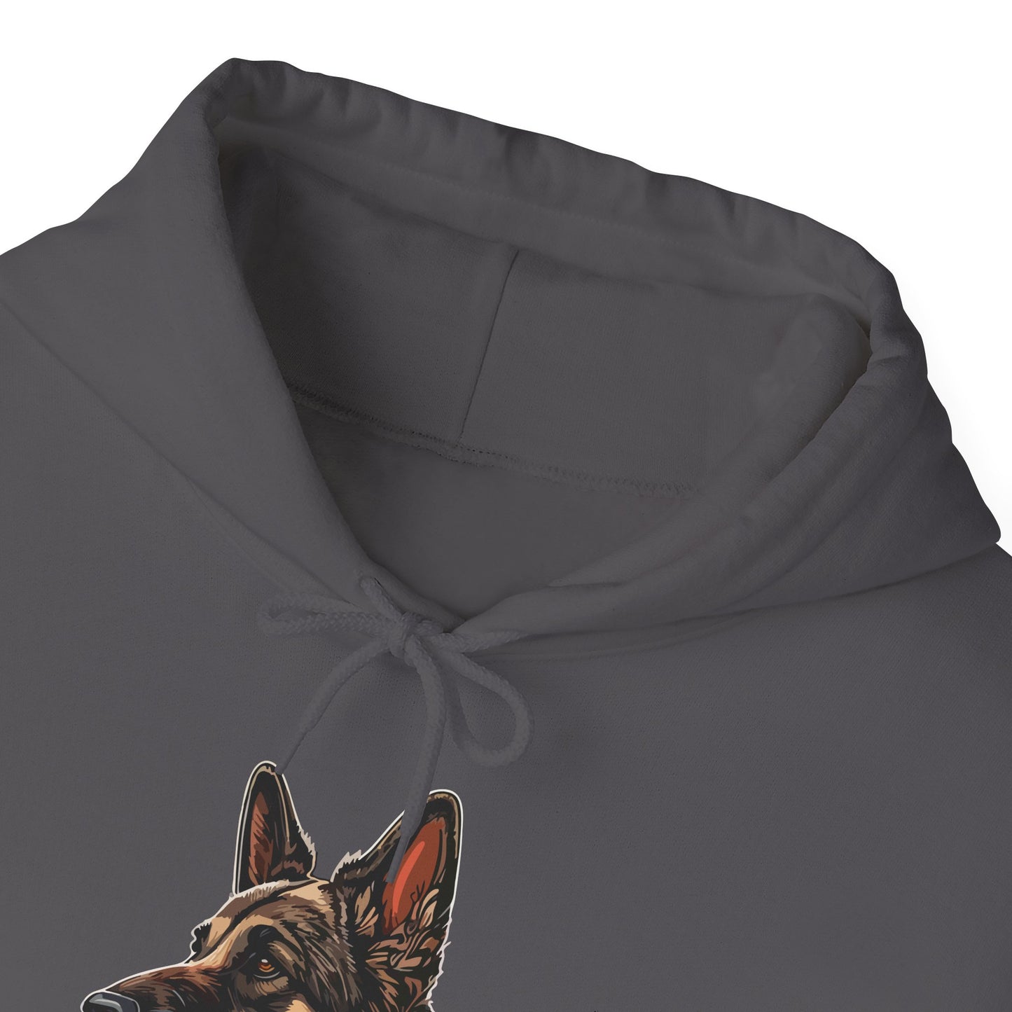 Unisex Dog Lover Hoodie With a Close Up Graphic of Black and Tan German Shepherd