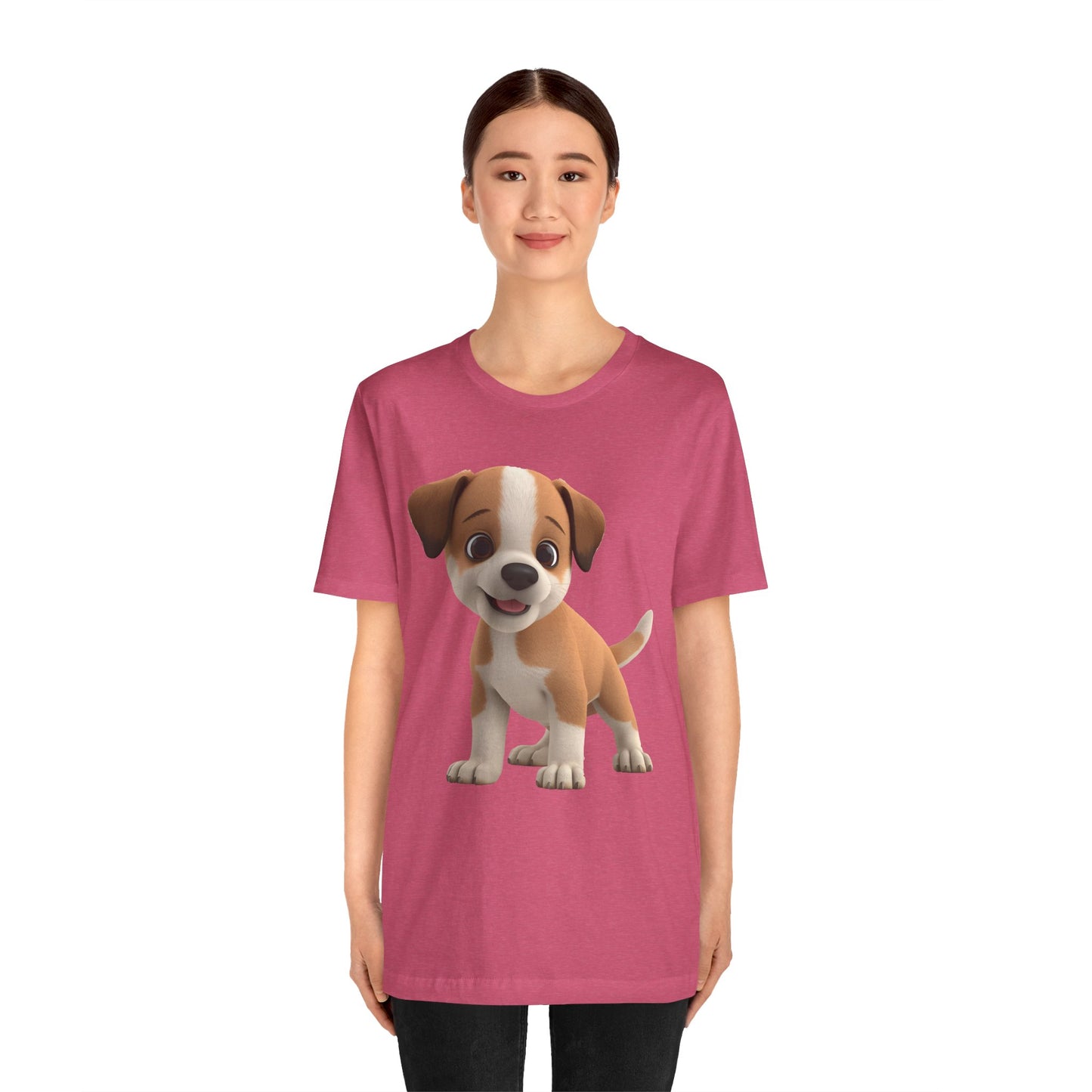 Cute Dog 3D Graphic Tee, Fun Animal Shirt, Dog Lover Gift, Playful Fashion Statement