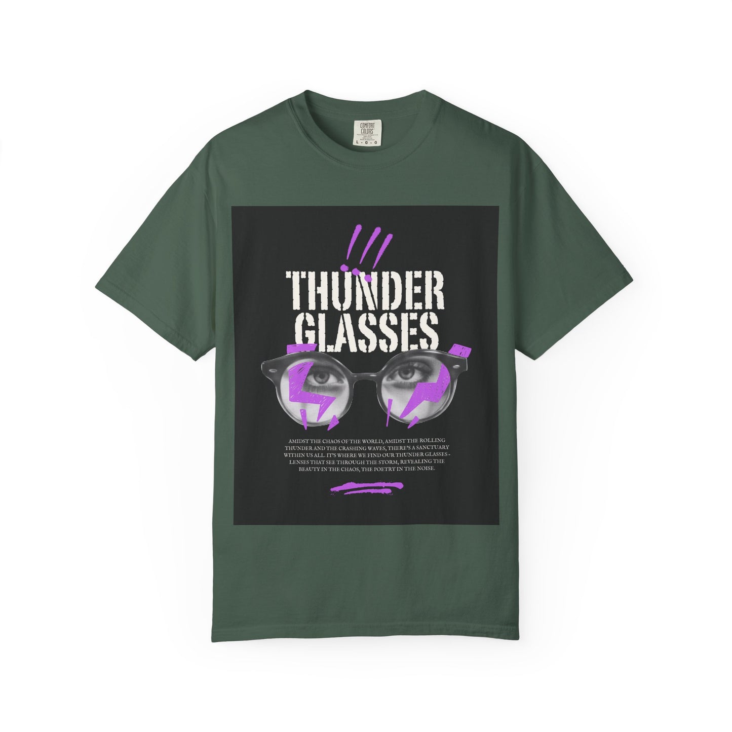 Thunder Glasses Unisex T-Shirt | Retro Graphic Tee for Music Lovers, Gift for Birthdays, Festivals, Unisex Style, Casual Wear